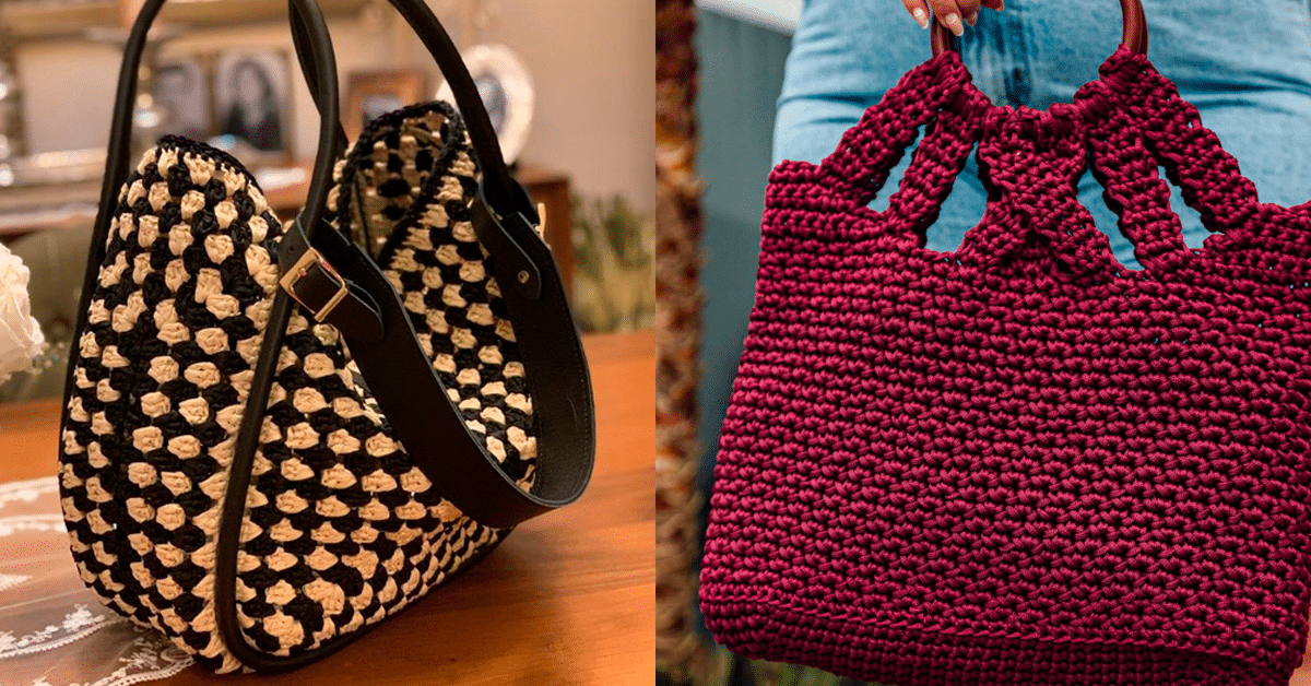 Bolsas de Crochê Simples e Bonitas – Inspirações