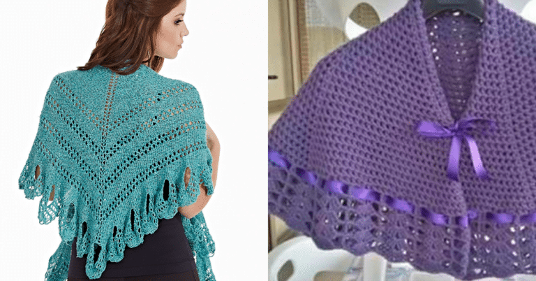Coleção com Modelos de Capas de Crochê Feminina com Gráficos