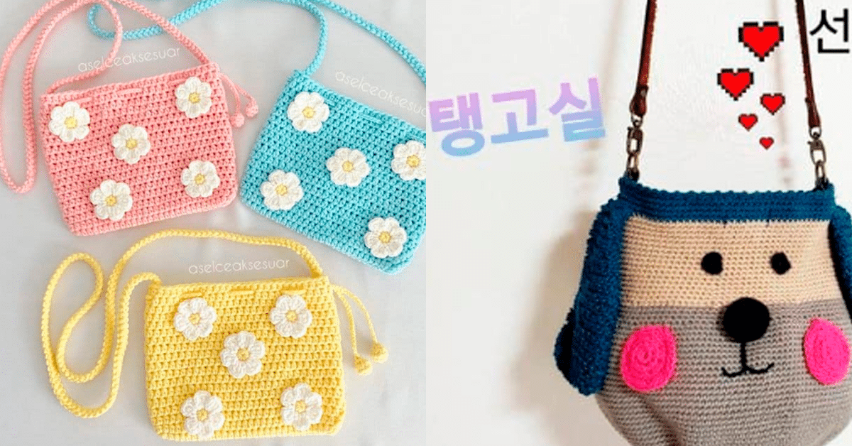 Bolsas de Crochê Infantil – Inspirações Belíssimas para Crianças