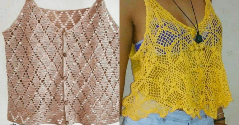 Lindos Tops de Croche para o Verão - Gráficos Fáceis de Copiar