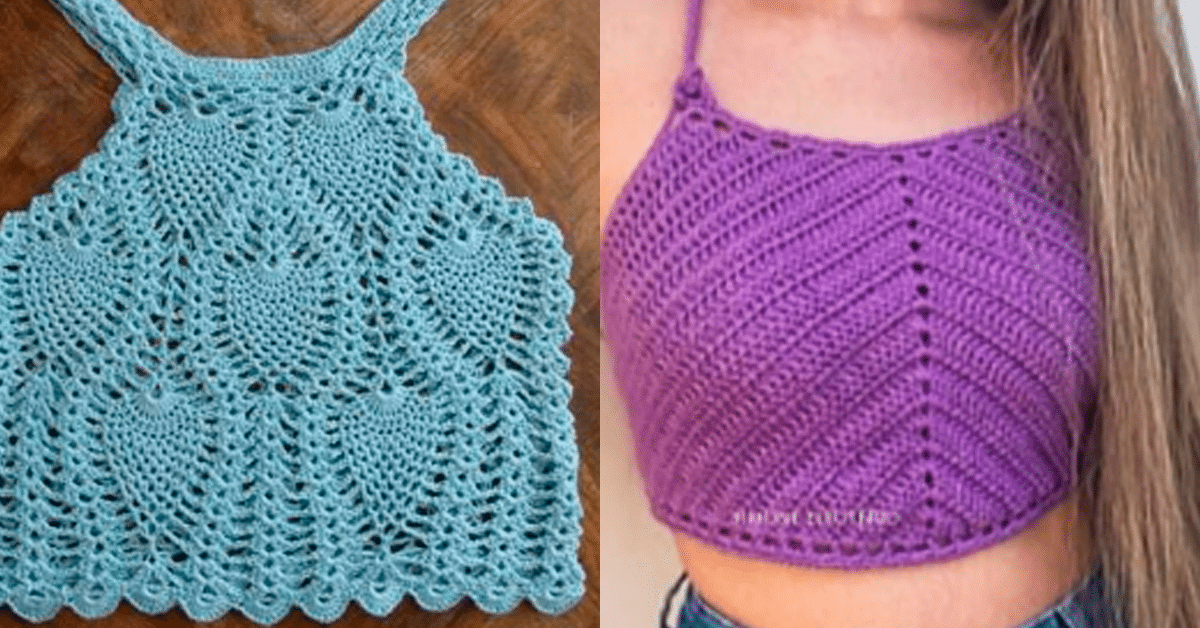 Cropped Top de Crochê Fácil com Videoaula para Iniciantes e 17 Ideias para Copiar