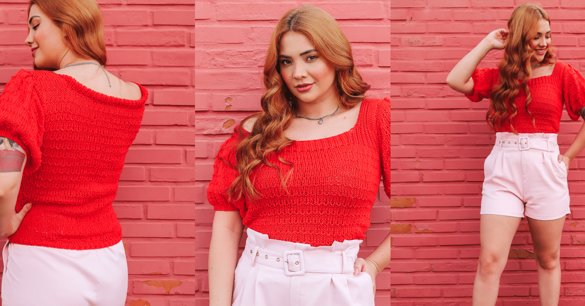 A Mais Linda Blusinha em Tricô Imperial para o Verão com Gráficos