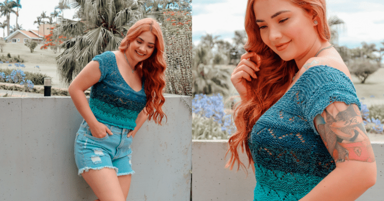 Faça para o Verão: Blusinha de Tricô Tropical Com Gráficos