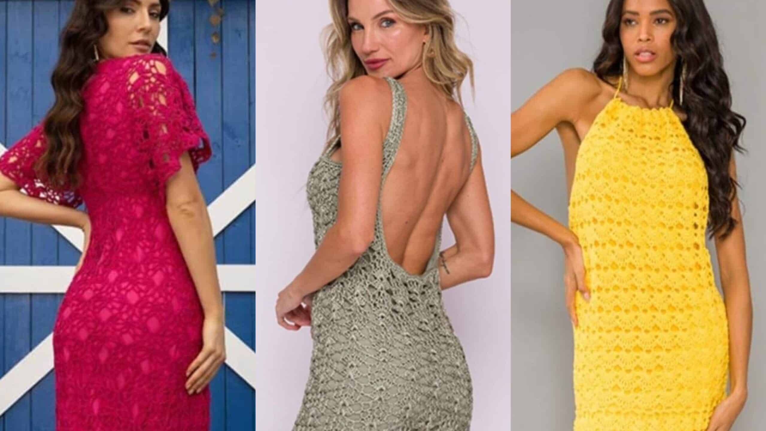04 Vestidos de Crochê Lindíssimos e Elegantes com Gráficos