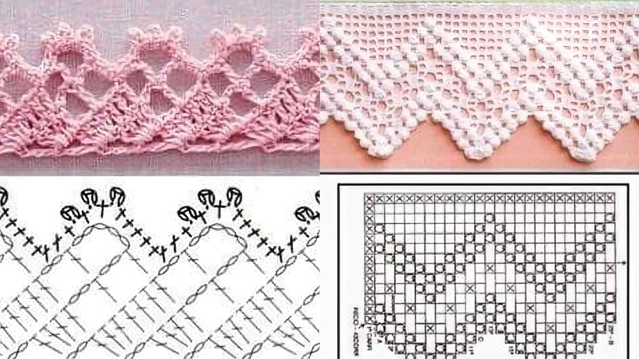 Bicos de Crochê: 20 Gráficos e Tutorial para Iniciantes Bem Simples