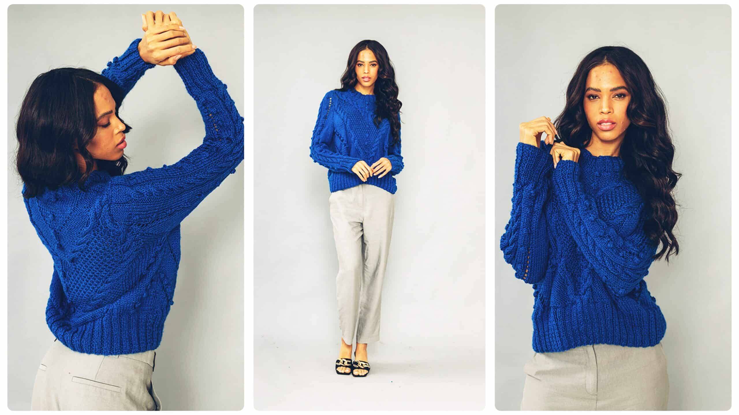 Desvendando o Encanto da Blusa Pipoca de Tricô: Uma Ode ao Clássico Azul Royal e Suas Combinações Excelentes!