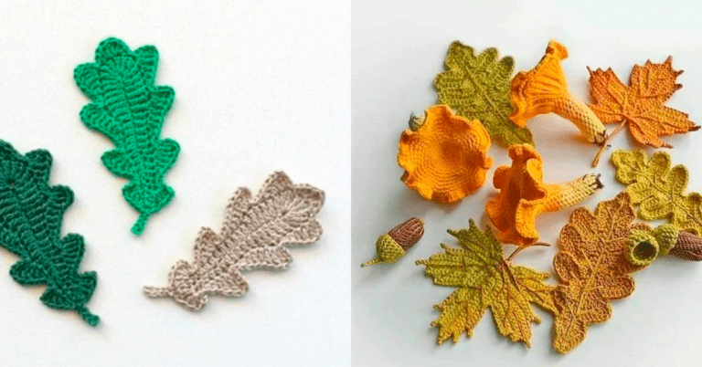 Folhas de Crochê para Aplicação com Gráficos Detalhados