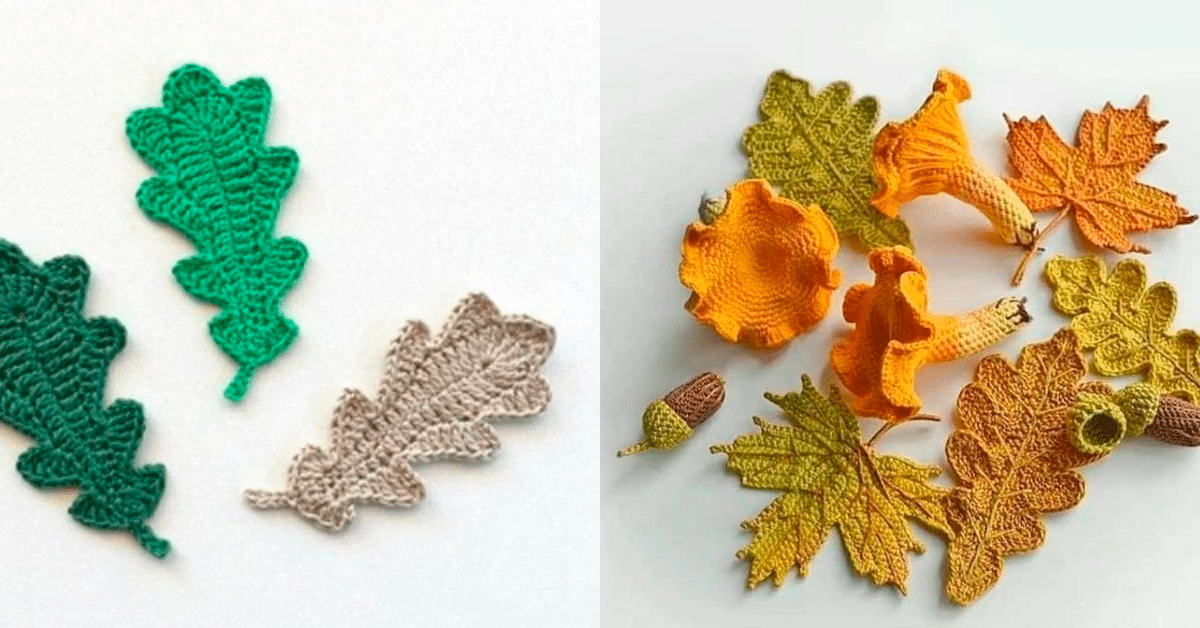 Folhas de Crochê para Aplicação com Gráficos Detalhados