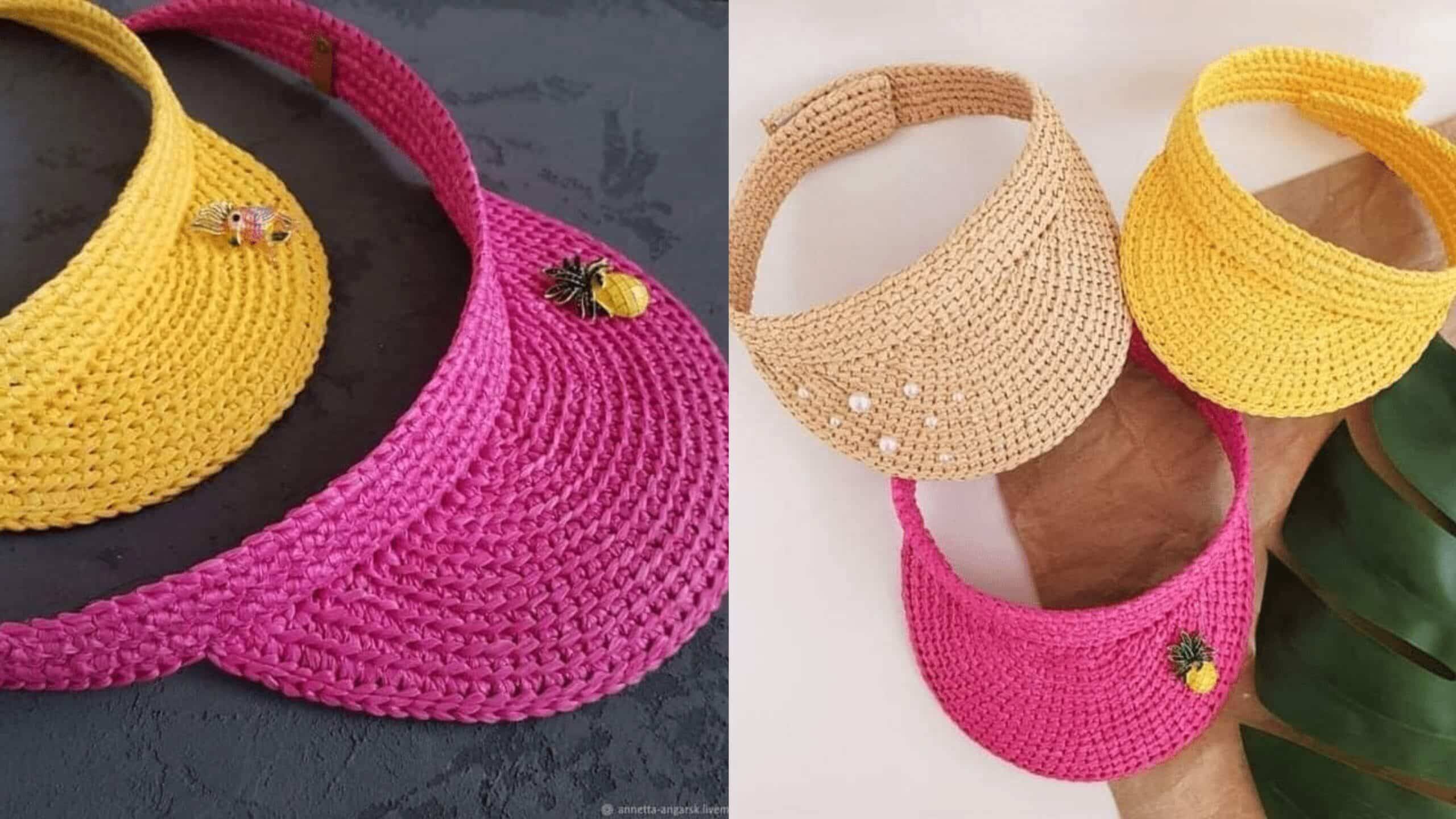 A Elegância sob o Sol: Viseiras de Crochê para Estilo e Conforto