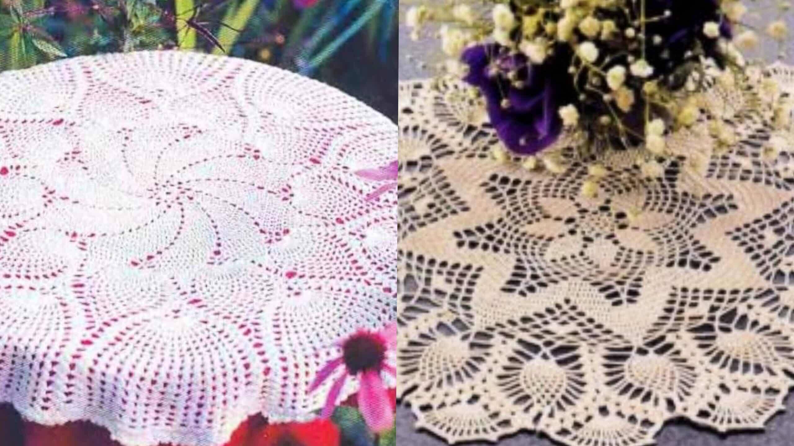 Decoração: Tapetes e Centros de Mesa em Crochê Redondos