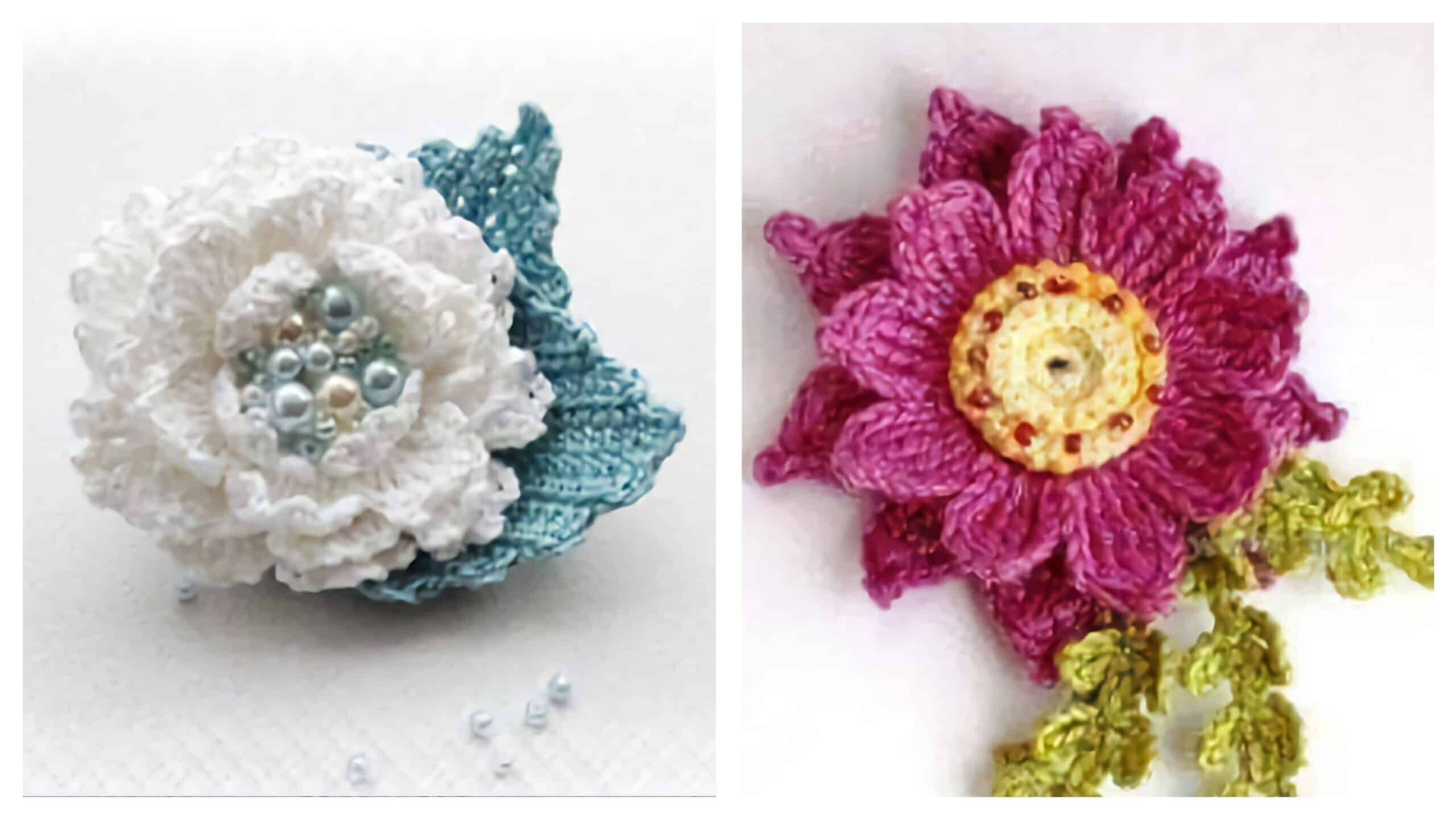 Descubra o Encanto das Flores e Folhas de Crochê – Beleza Artesanal