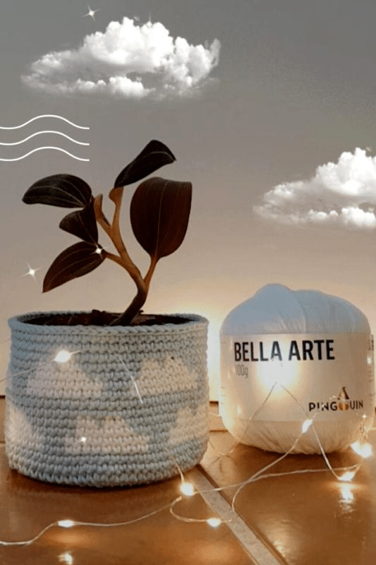 Cesto de Crochê com a Linha Bella Arte!
