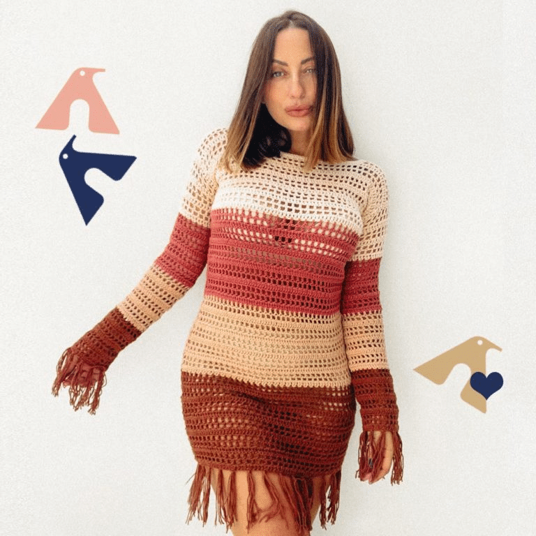 Celebre o Outono-Inverno com Estilo: Vestido Texas em Crochê!