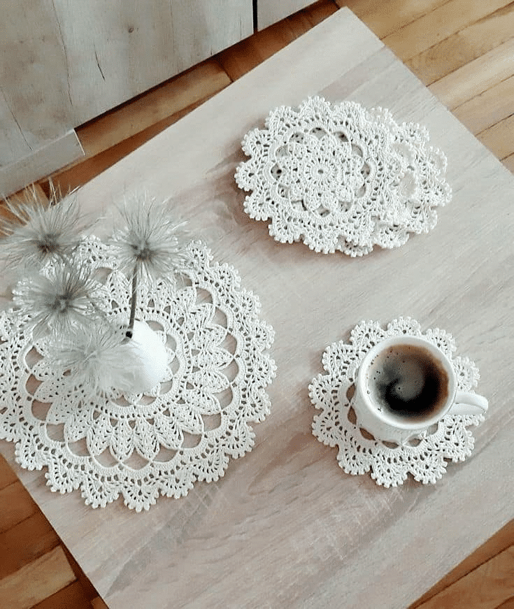 Sousplat de Crochê Modelo Rústico: Elegância Despretensiosa para sua Mesa!