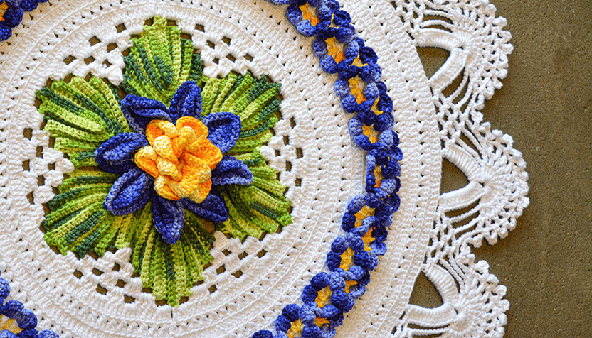Aprenda a Fazer um Elegante Tapete de Crochê Floral em Passos Simples e Detalhados!