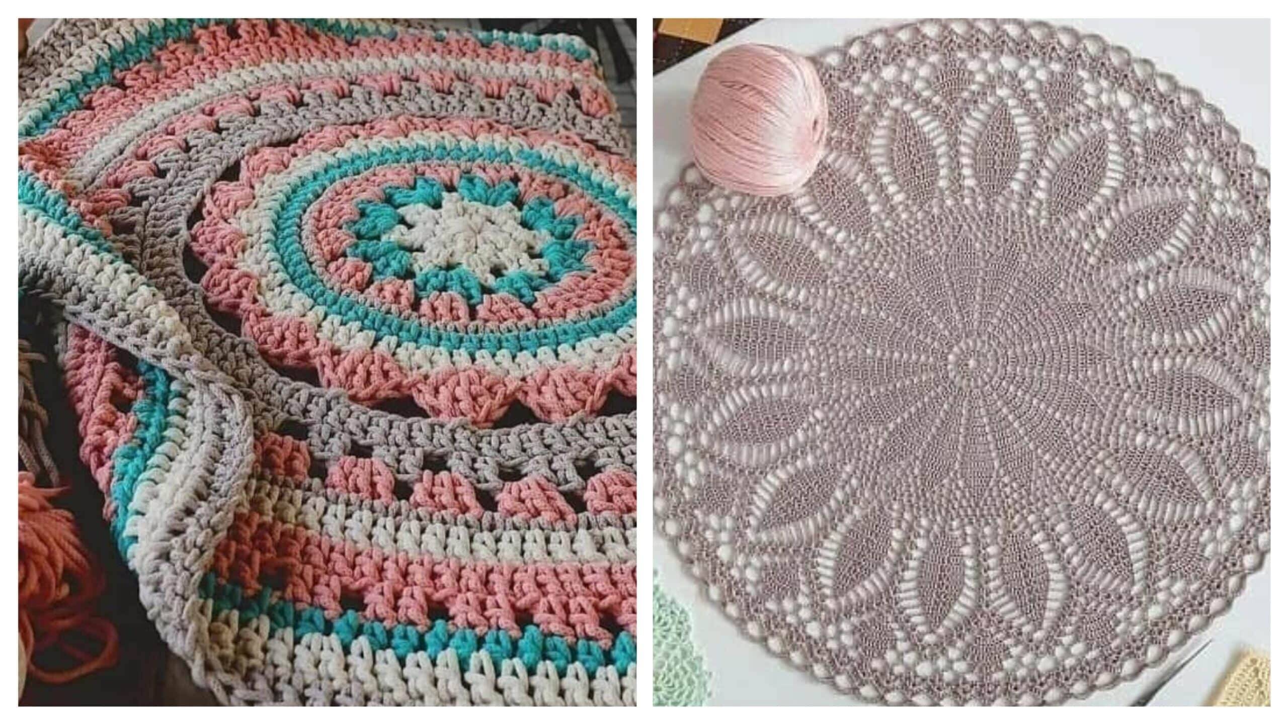 Tapetes de Crochê Redondo com Gráficos: Beleza e Durabilidade em Cada Ponto