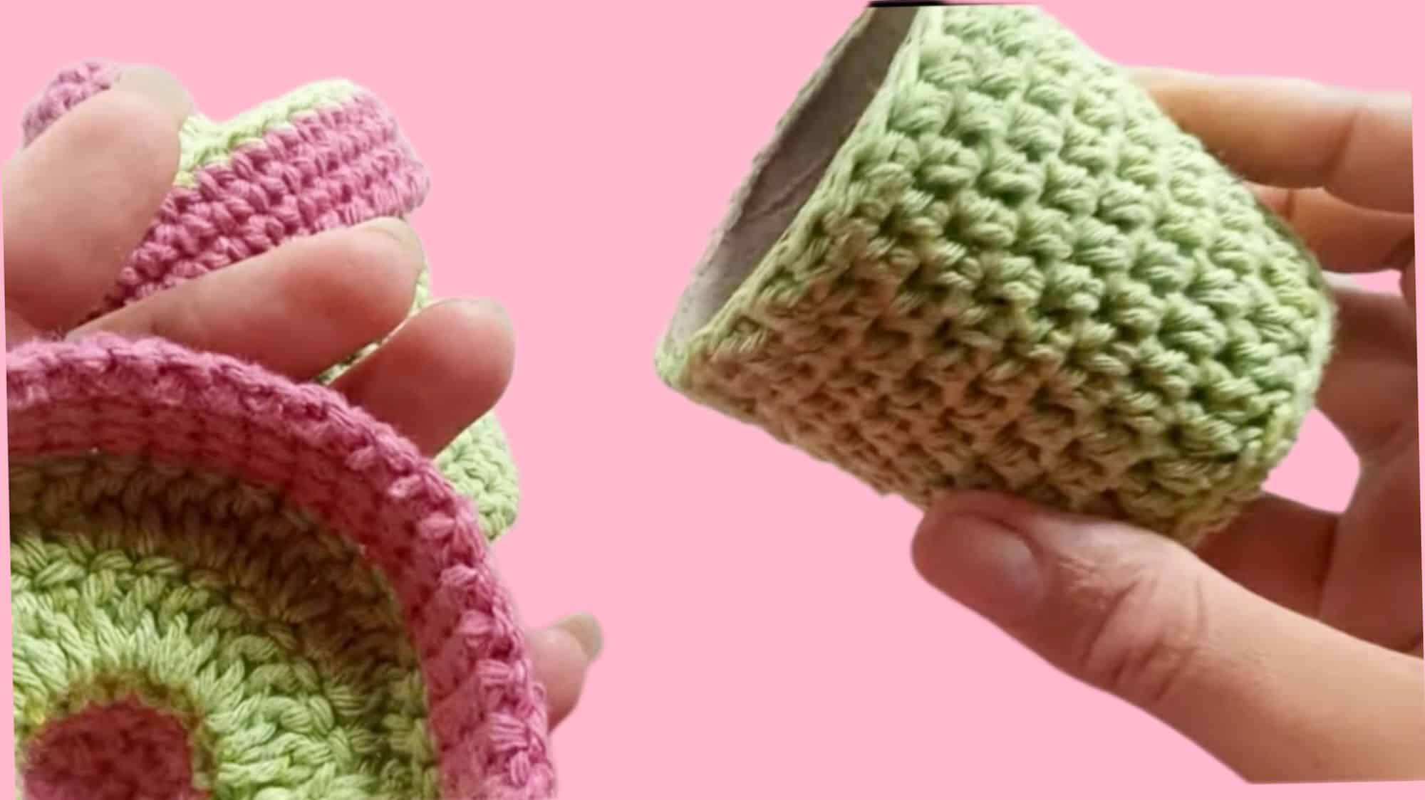 Crochê Sustentável : Não Jogue Fora Seus Cones de Barbante Usados – Veja Agora Como Fazer Um Porta Trecos Super Prático!