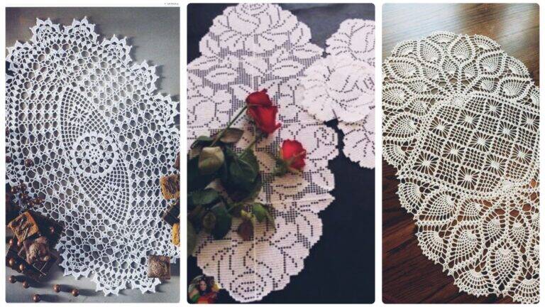 trilho de mesa em croche