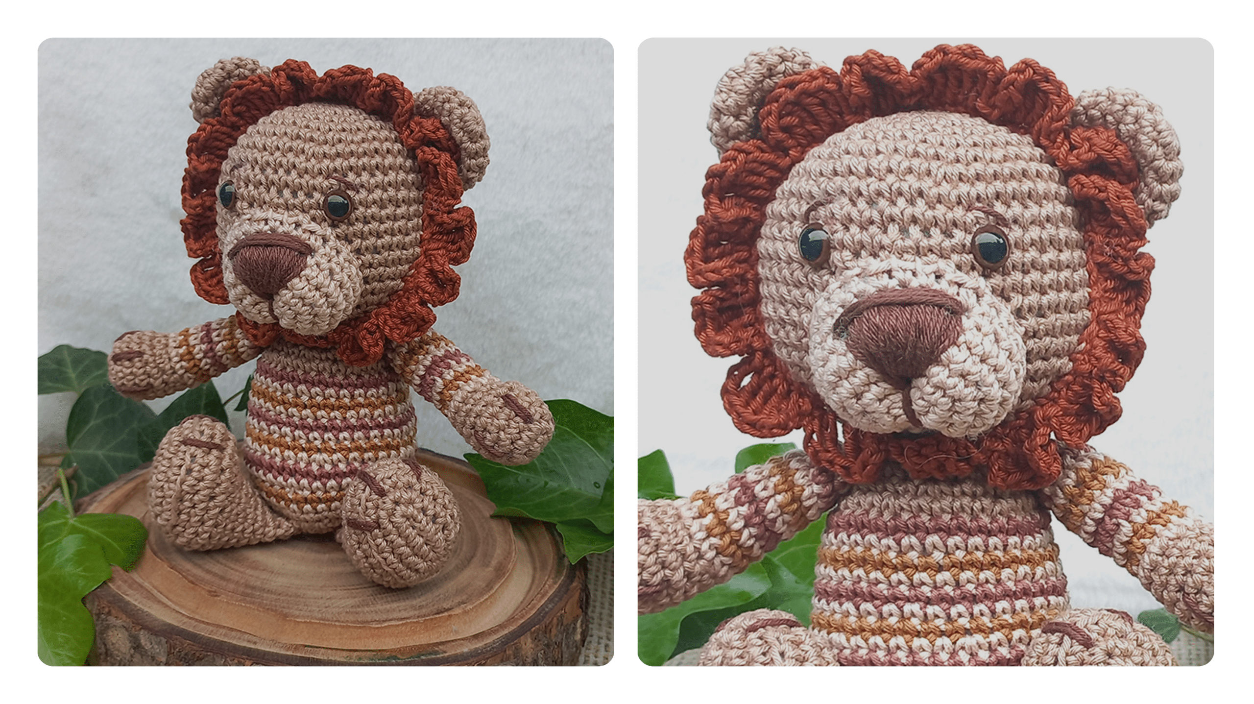 Amigurumi Leão: Encanto em Tons Terrosos no Crochê
