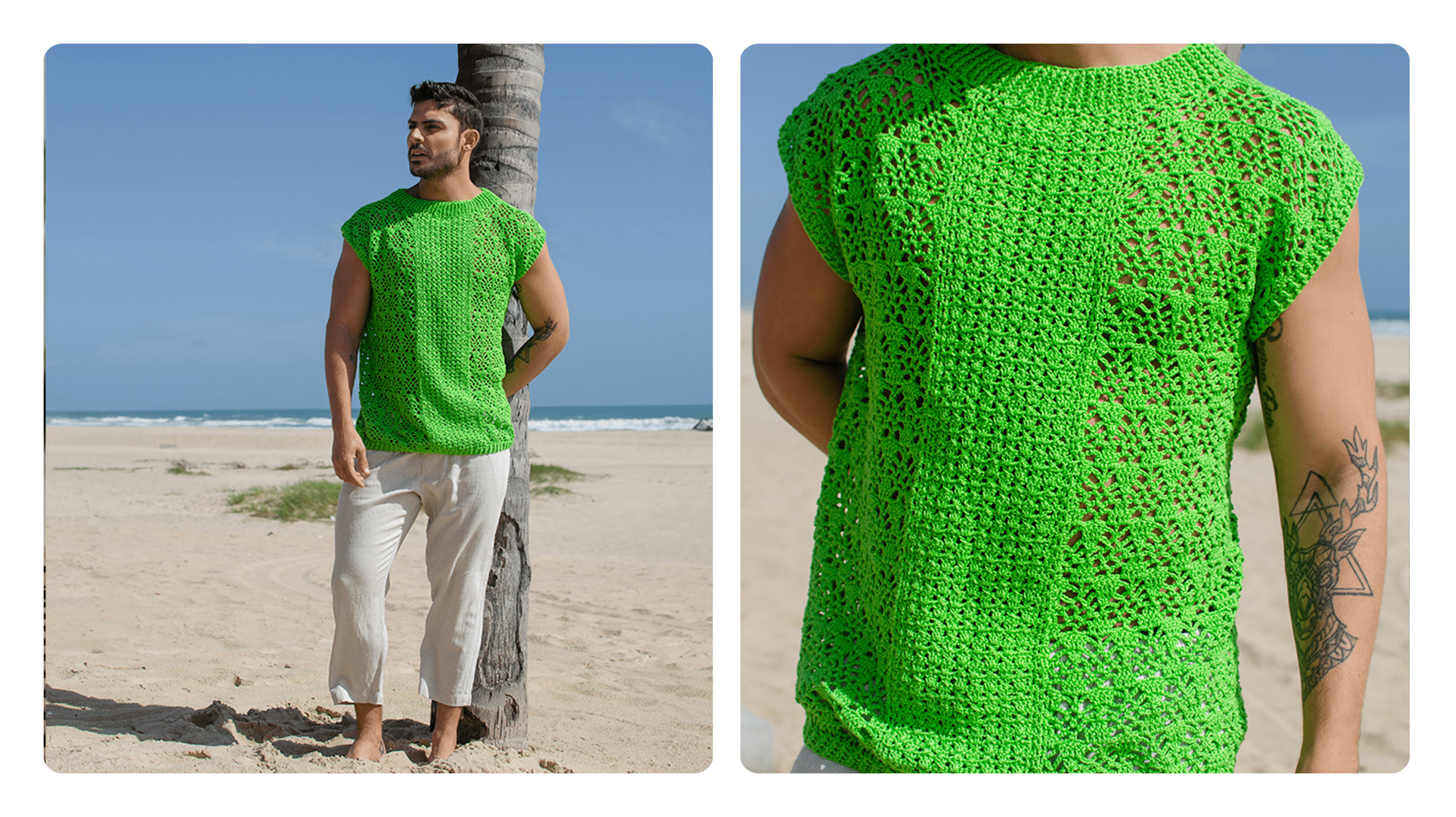 Regata Masculina em Verde-Cítrico: Frescor e Estilo para o Verão