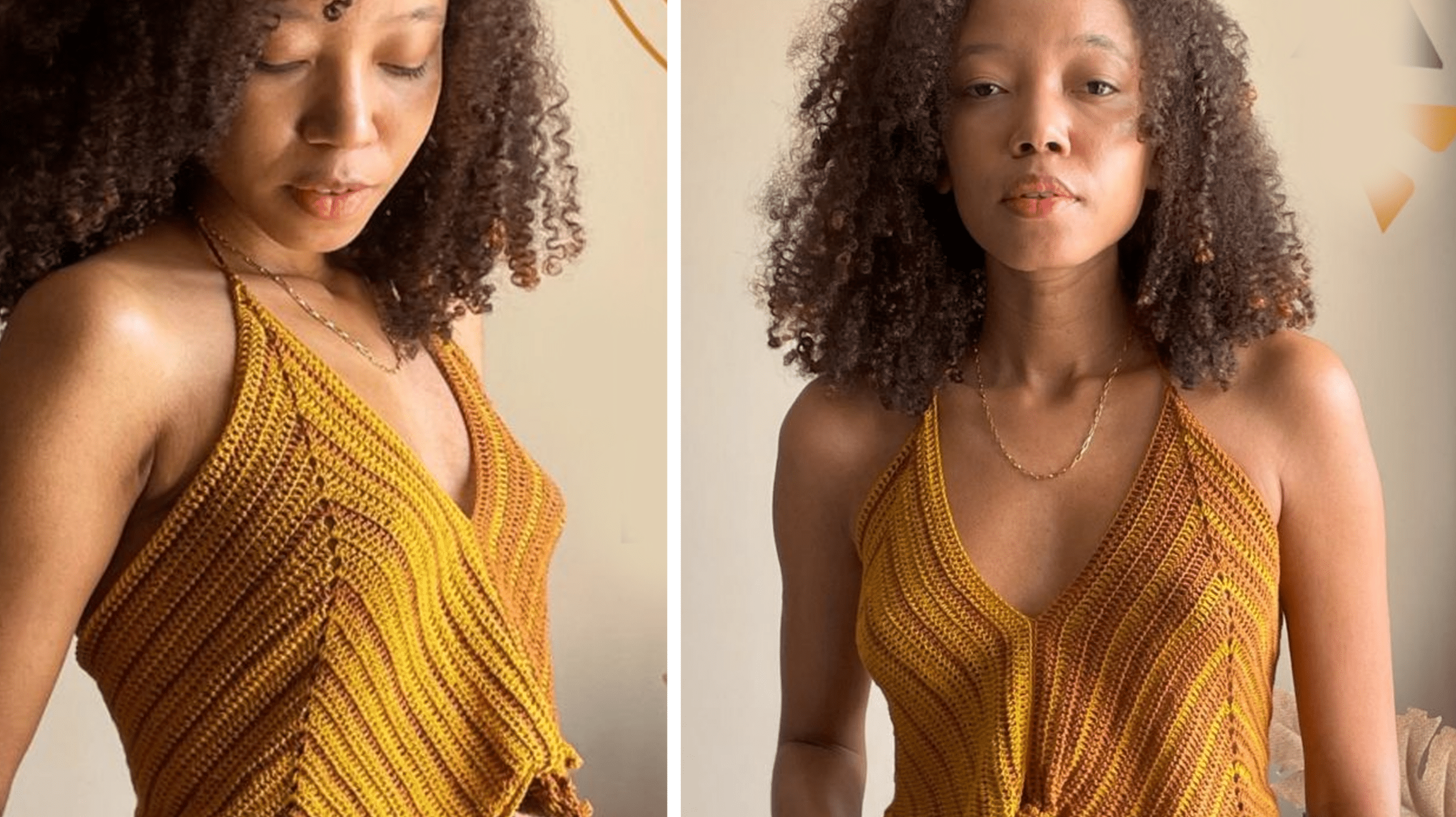 Adicione um Toque de Charme ao seu Verão com a Regata de Crochê Feminina Amarelo Mostarda