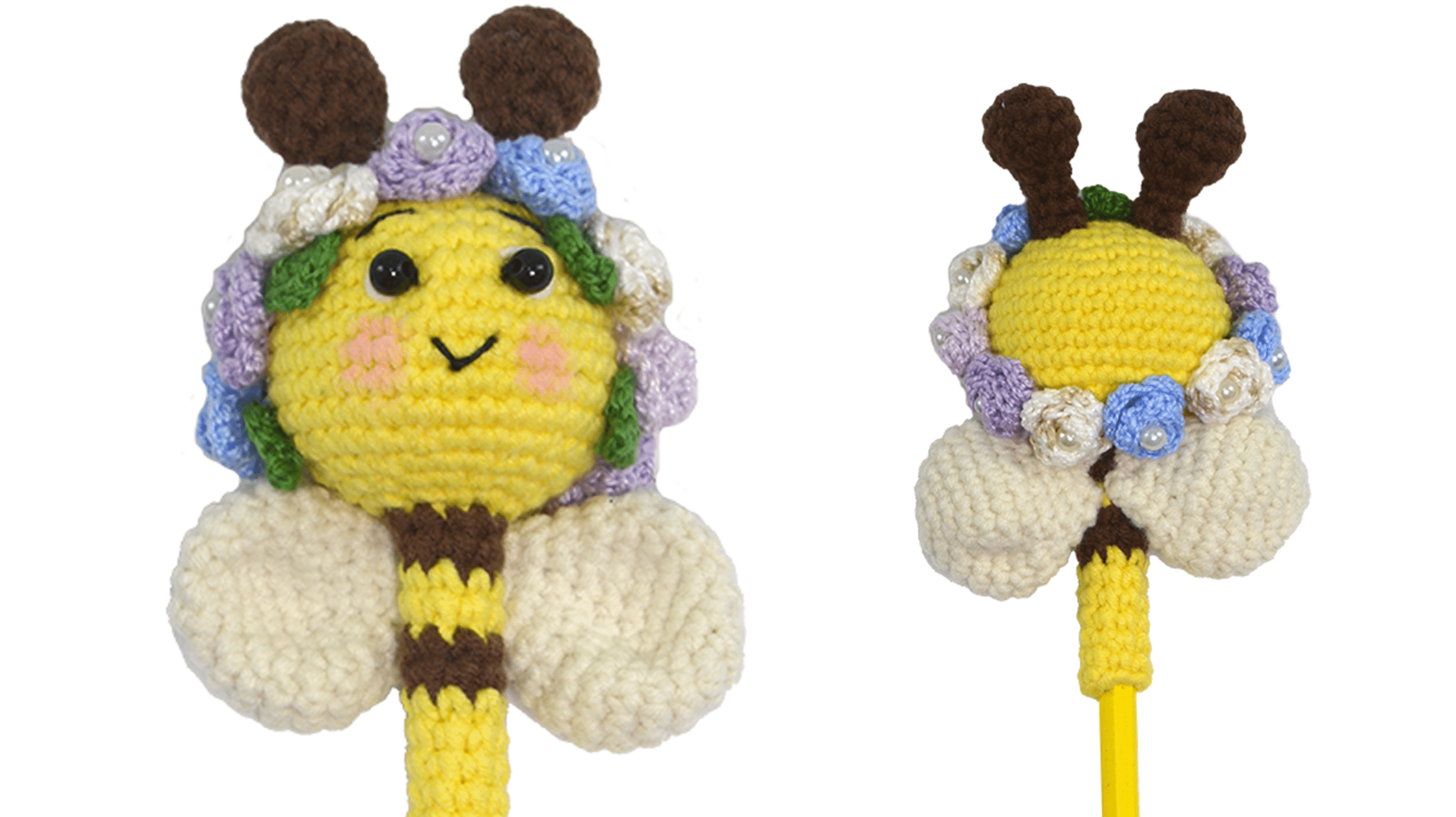 Encante-se com a Ponteira de Abelha Amigurumi em Crochê