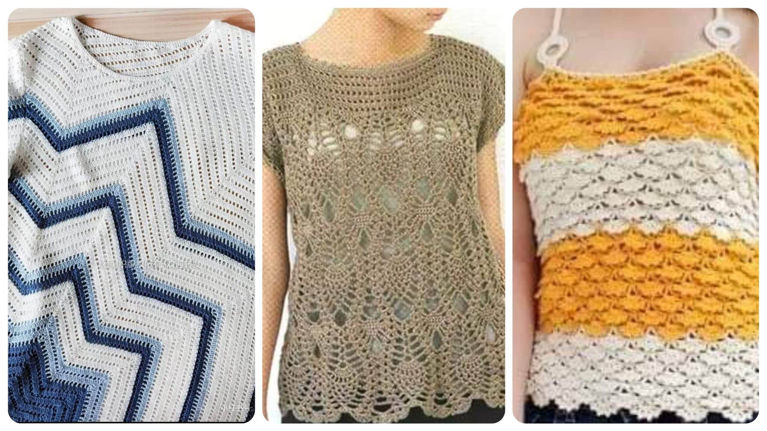 Blusas em Crochê com Gráficos: Elegância e Versatilidade para seu Guarda-Roupa
