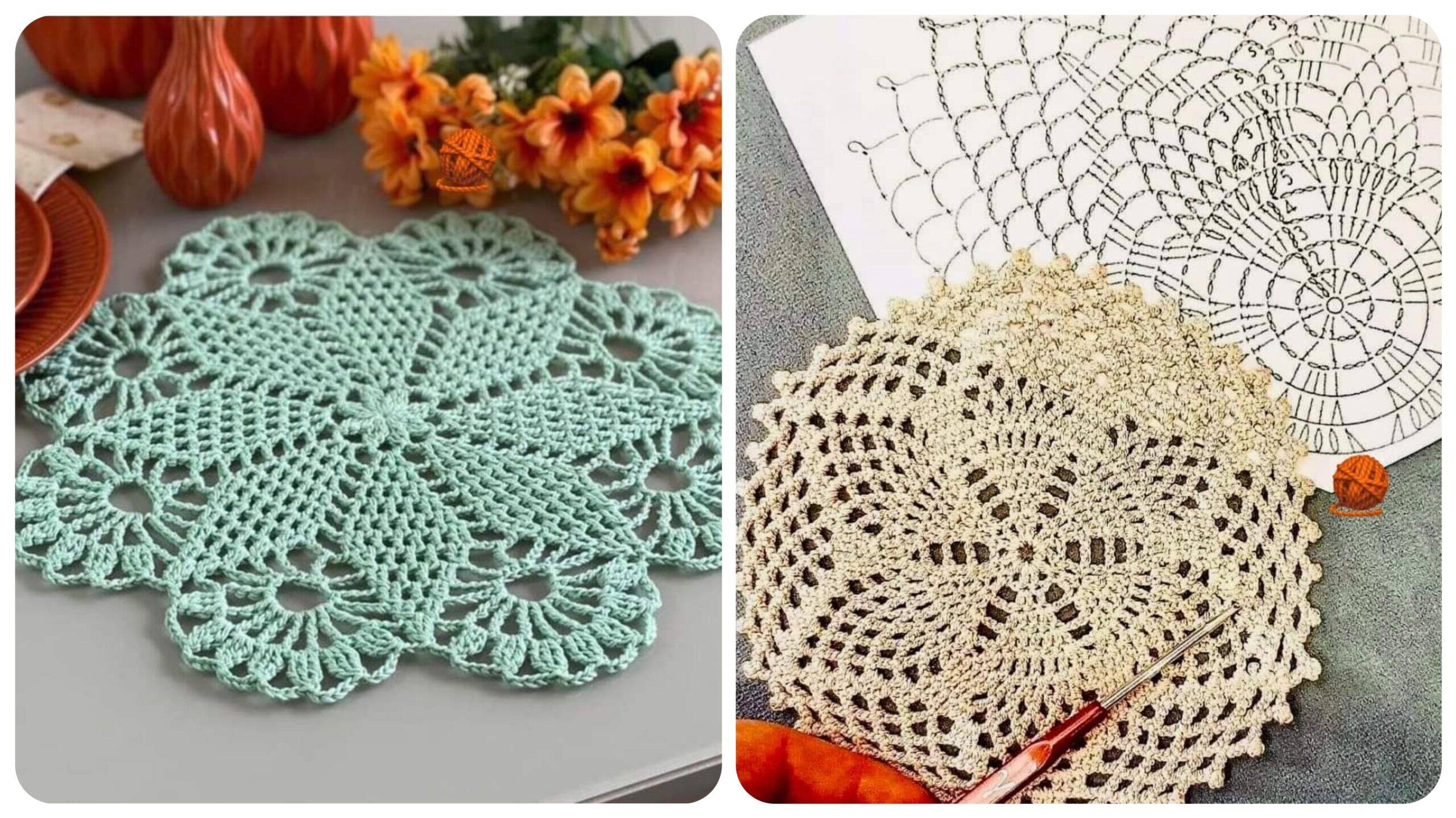 Charme e Elegância: Mini Sousplats em Crochê para seu Chá da Tarde