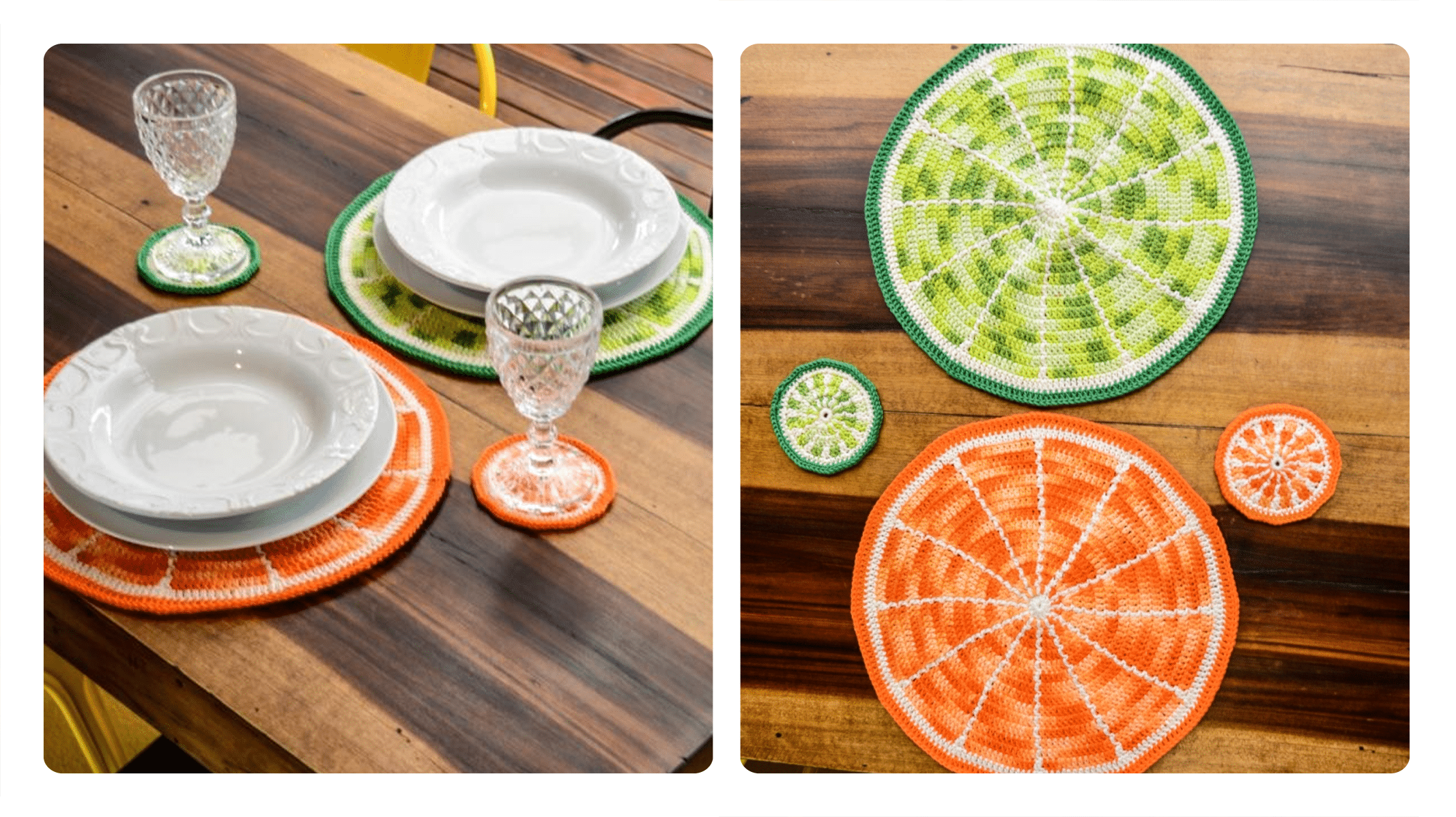 Receita de Jogo Americano de Crochê Citrus: Elegância e Frescor para a Sua Mesa!