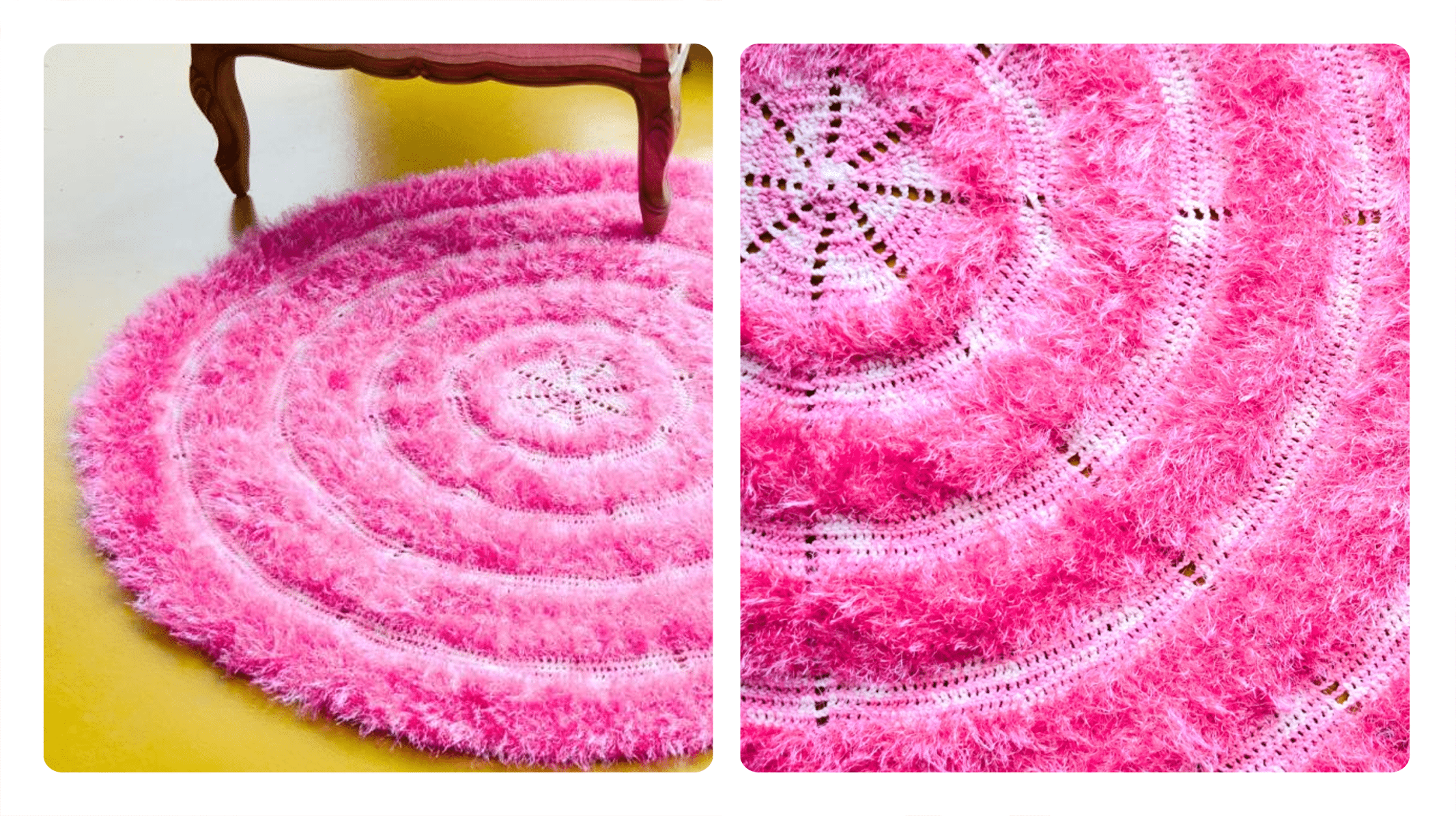 Receita de Tapete de Crochê Redondo Princesa: Conforto e Elegância para o Seu Lar!
