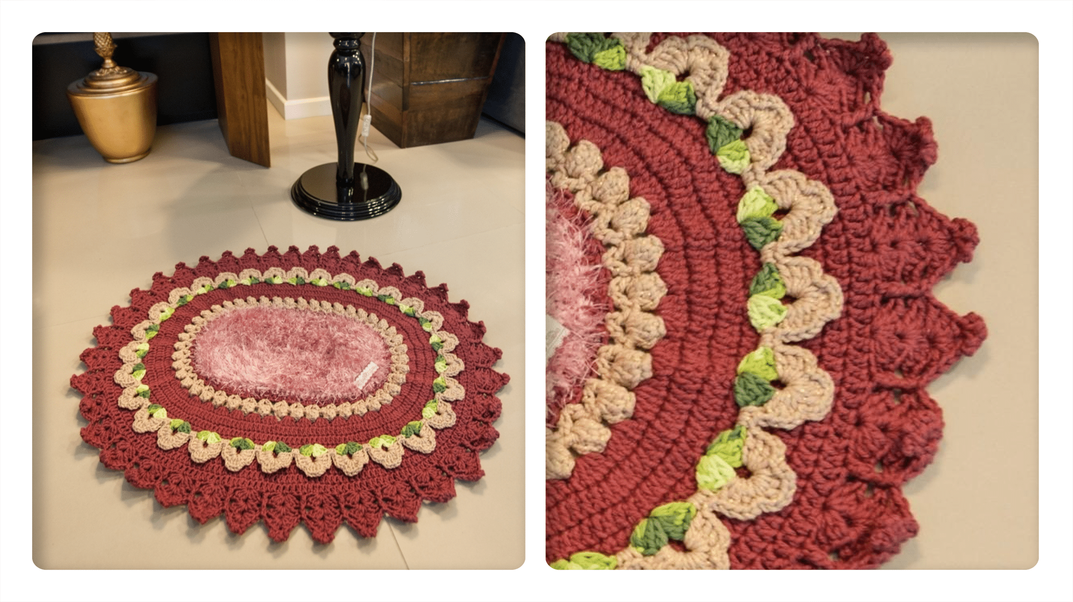 Receita de Tapete de Crochê Oval Bordo: Elegância e Conforto para Seu Lar!