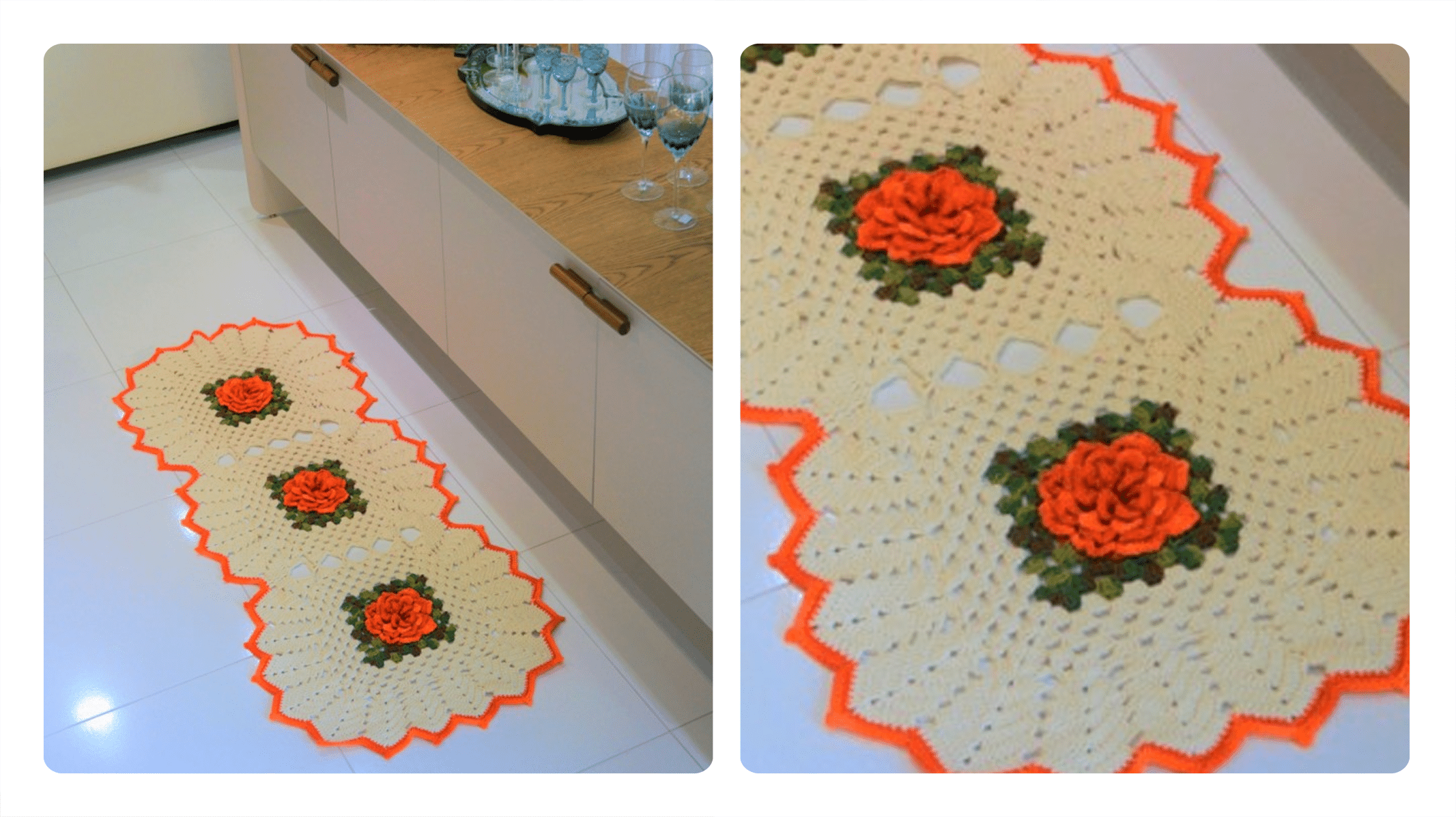 Receita Tapete de Crochê Calêndulas: Charme Floral para o seu Lar