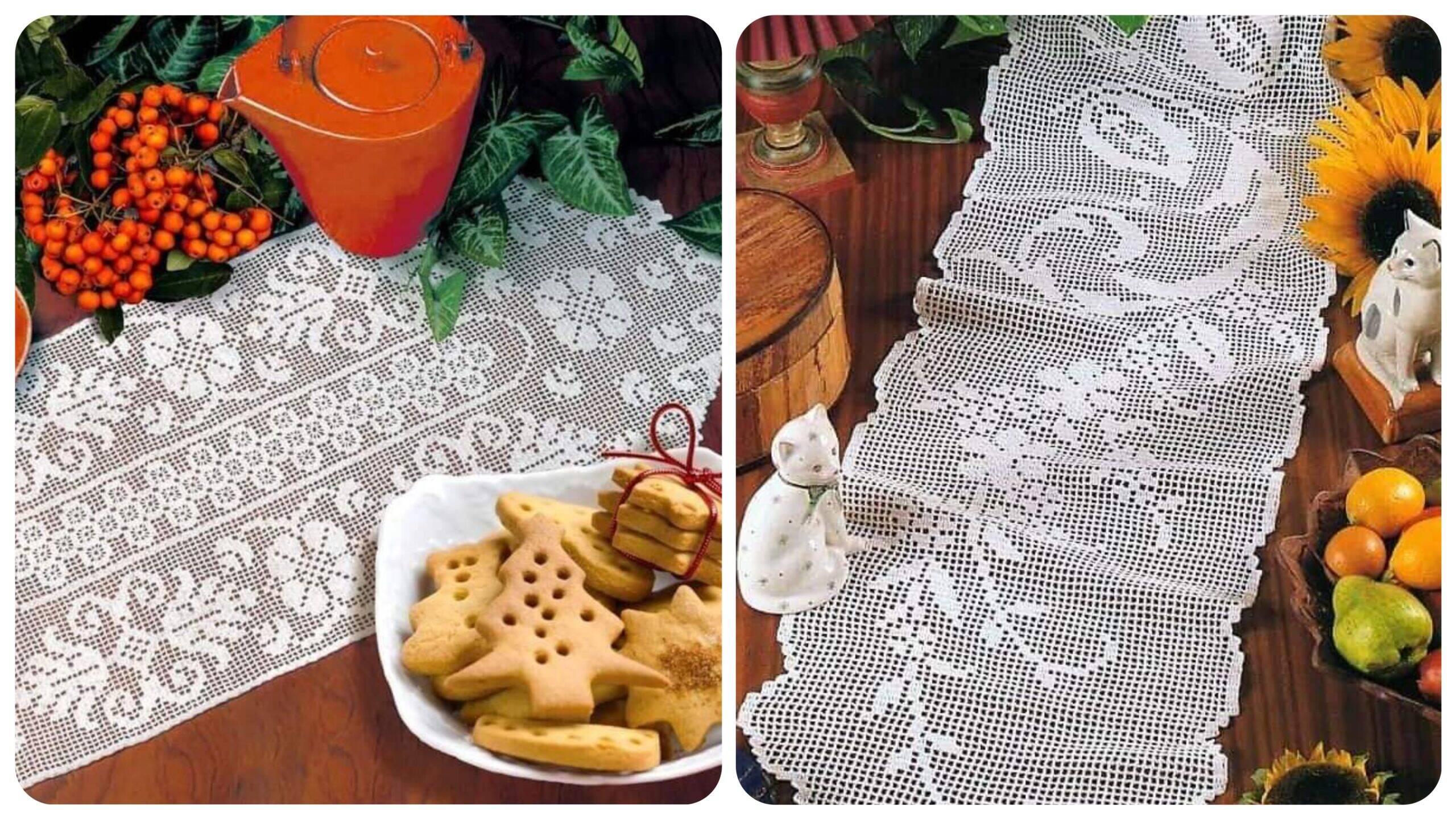 Explorando a Beleza e a Tradição: Caminhos de Mesa em Crochê Filé