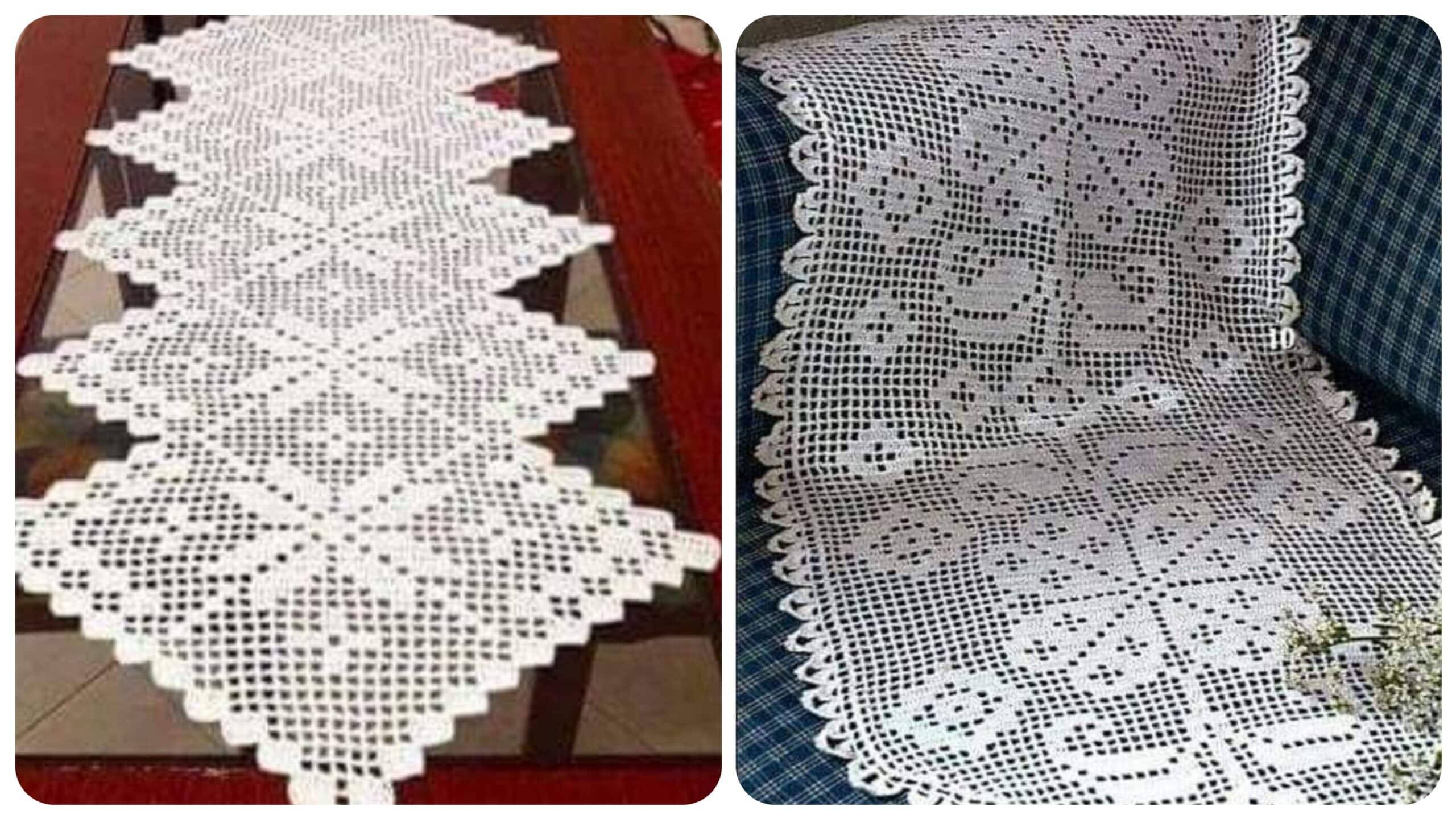 Criando Elegância com Caminhos de Mesa em Crochê Filé: A Arte de Decorar com Delicadeza