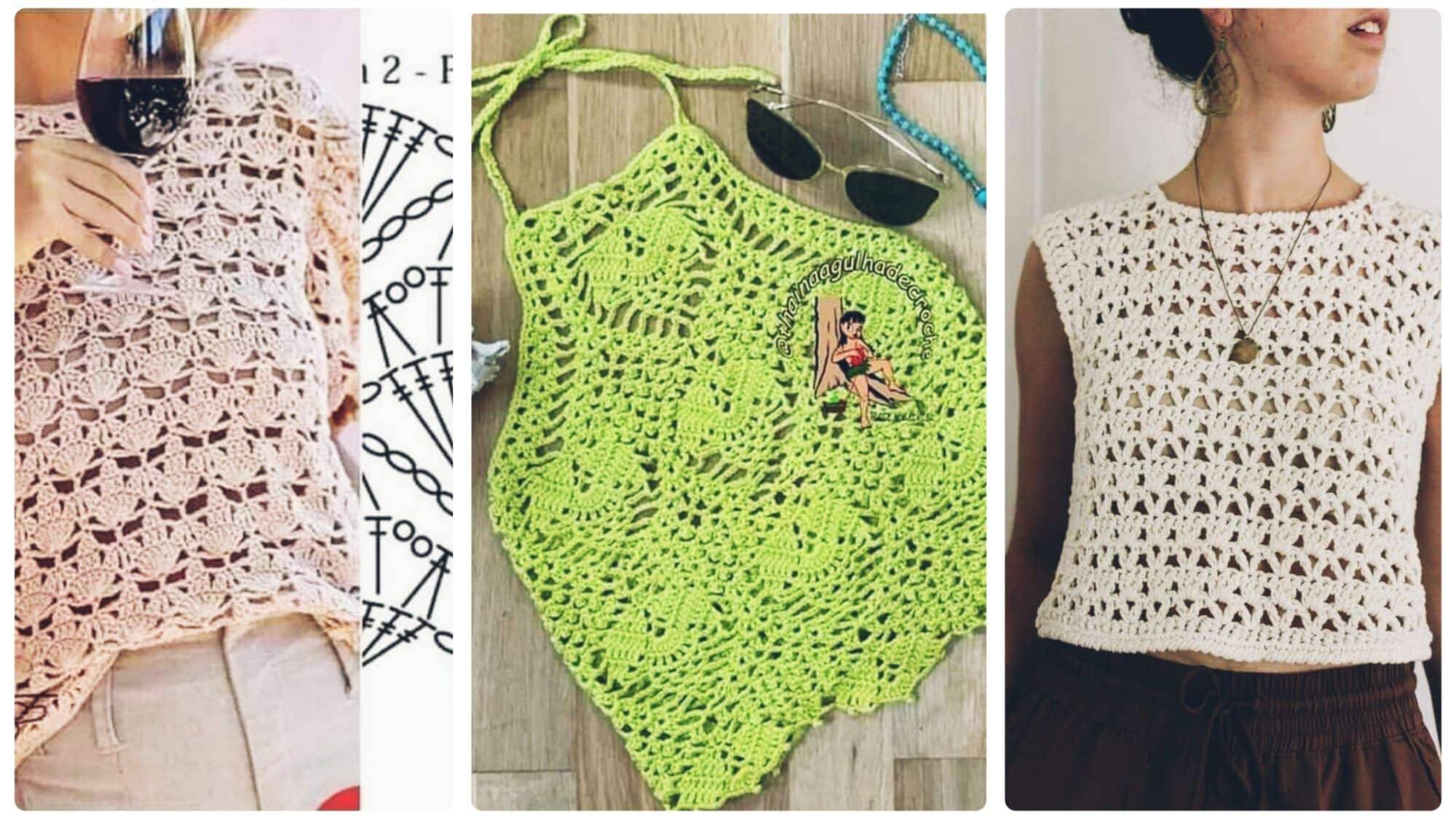 Guia Completo de Blusas de Crochê para Iniciantes: Gráficos dos Mais Lindos Modelos e Tutorial