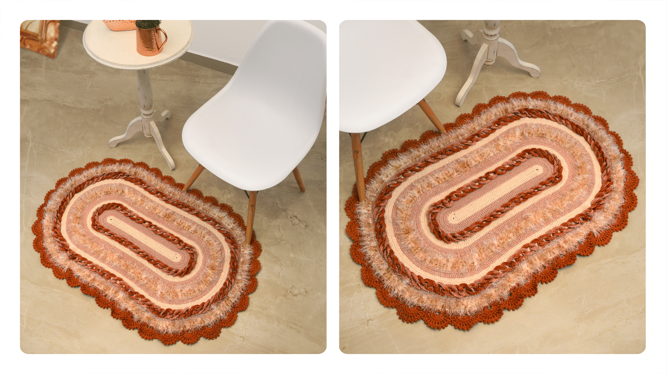 Receita Tapete de Crochê Oval Cobre Premium: Luxo e Sofisticação para o seu Lar