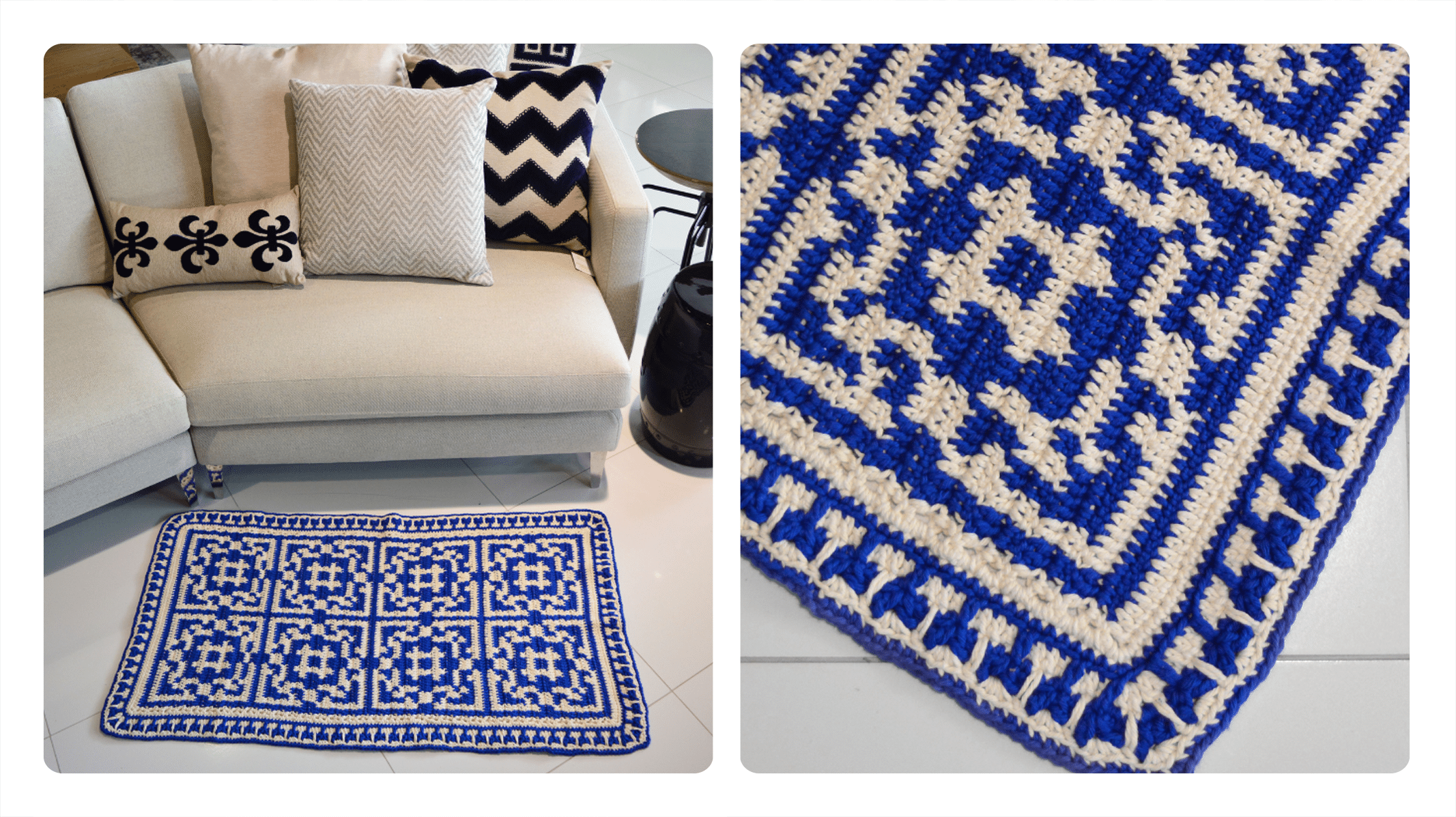 Receita Tapete em Crochê Azulejo Português: Elegância e Tradição na Decoração!