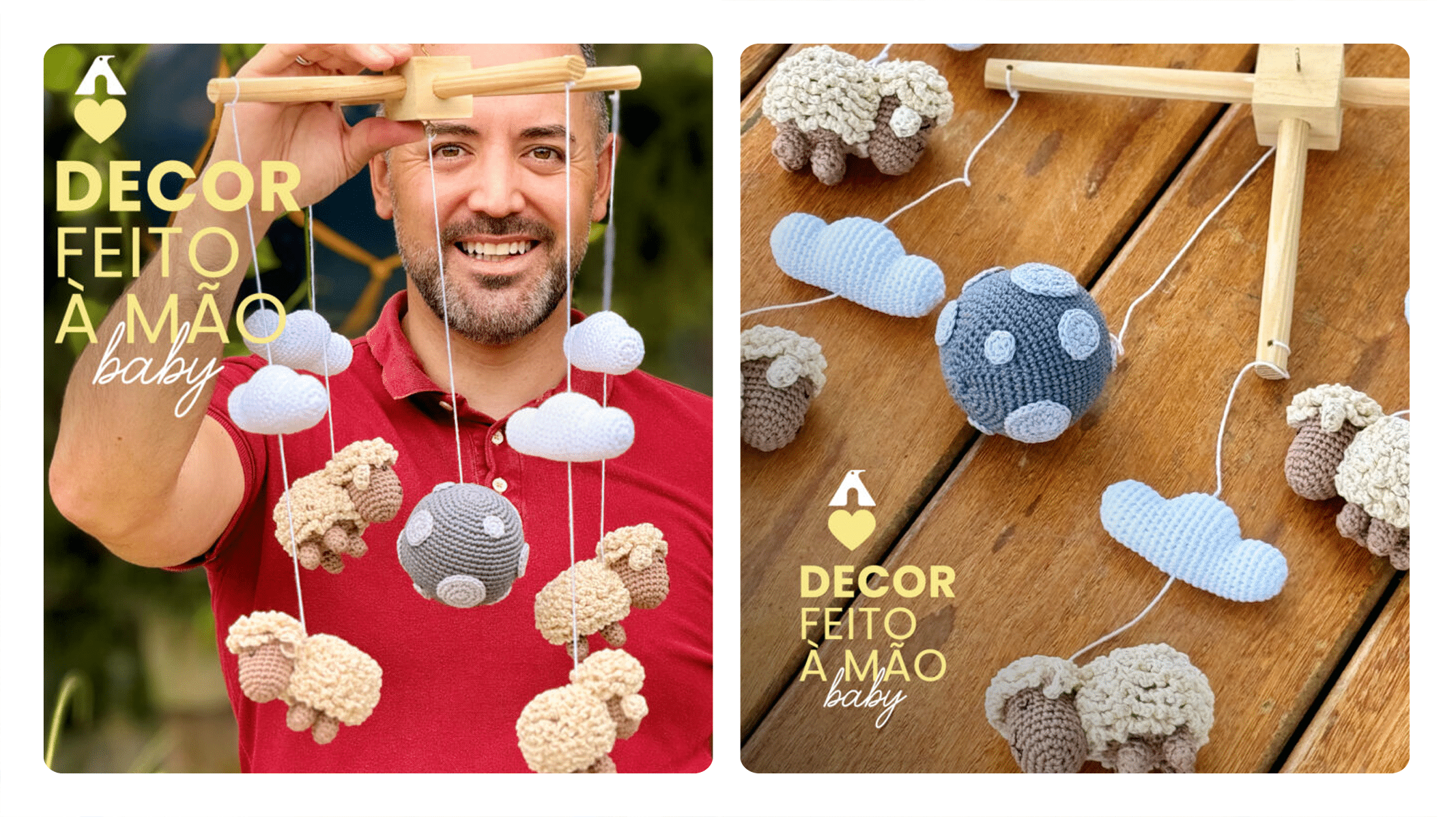 Receita Móbile de Carneirinhos de Crochê: Doçura e Encanto para o Quarto do Bebê