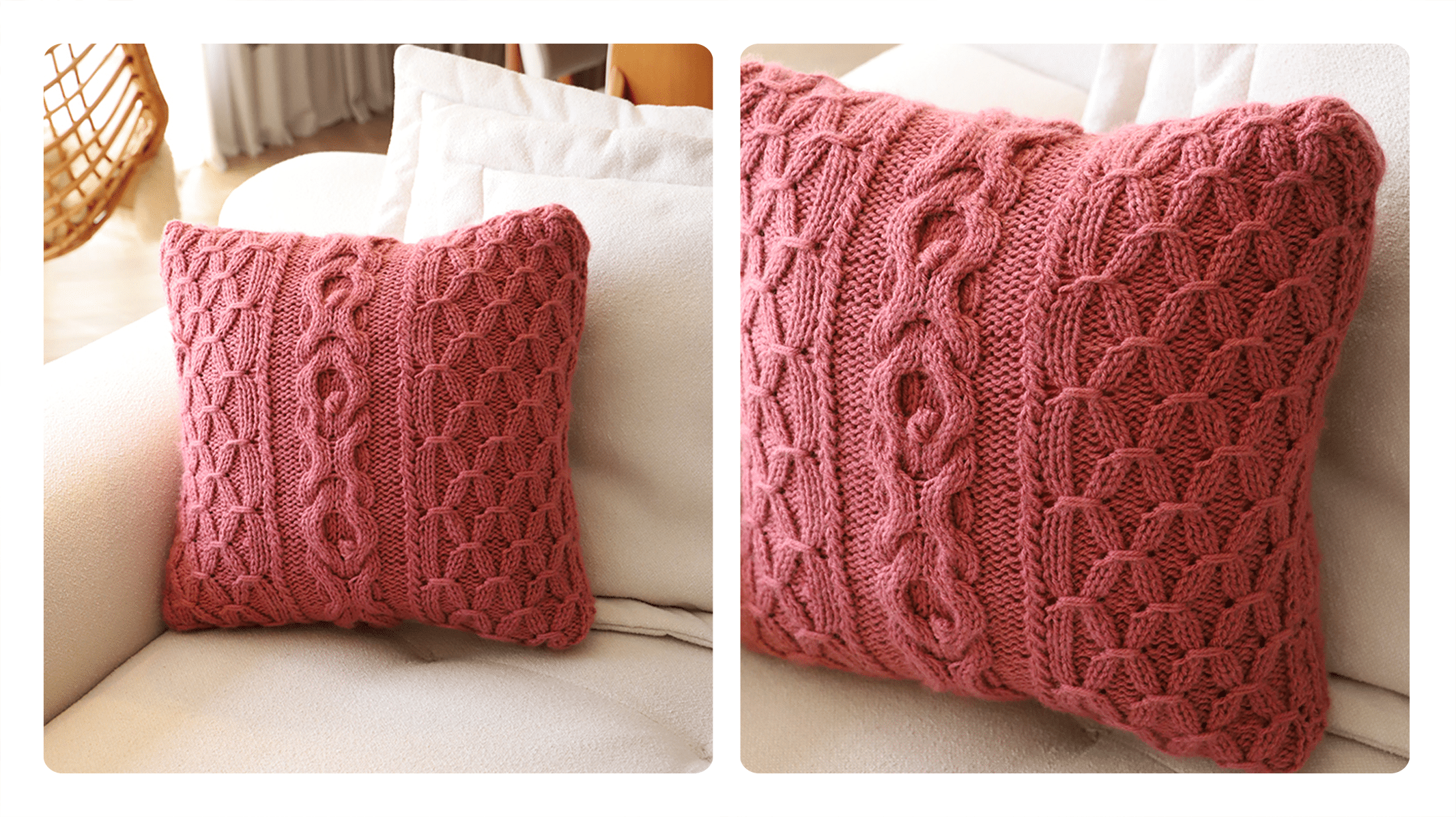Receita Almofada em Tricô Roseira: Elegância e Conforto para sua Decoração