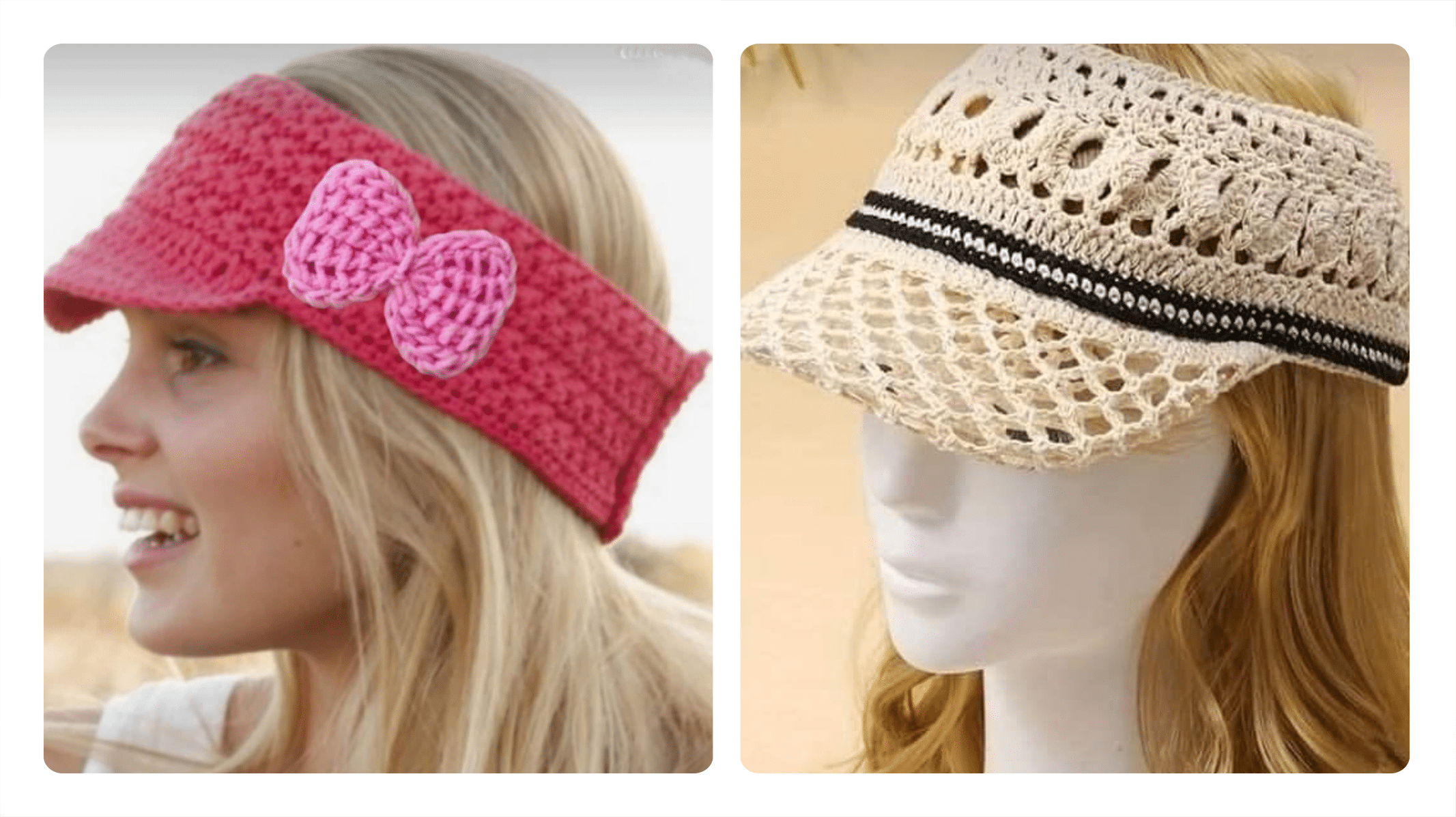 Crochê de Moda: Viseiras de Crochê – Estilo e Proteção para os Dias Ensolarados