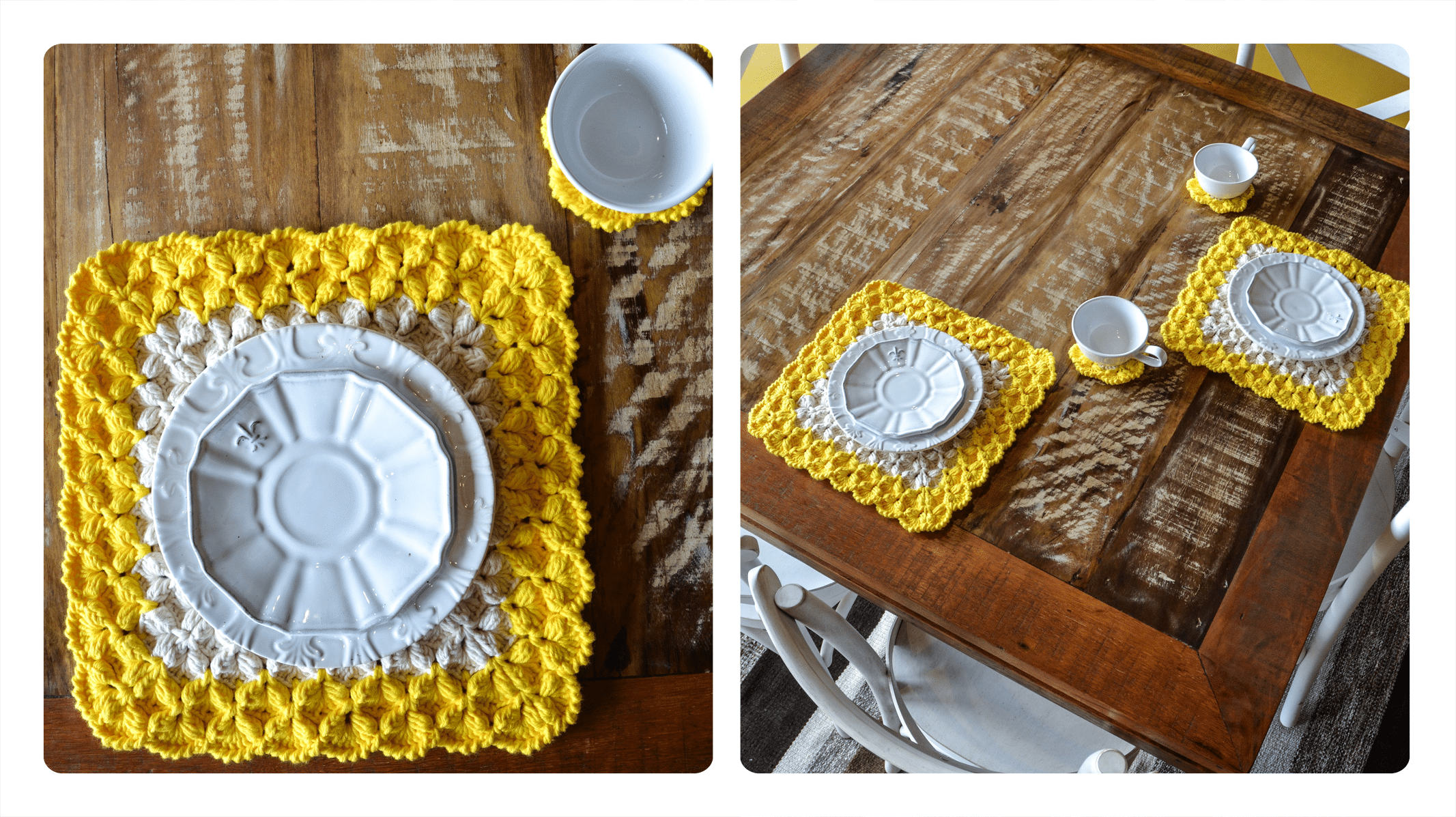 Receita Jogo Americano de Crochê Ponto Puff: Elegância e Estilo na Sua Mesa