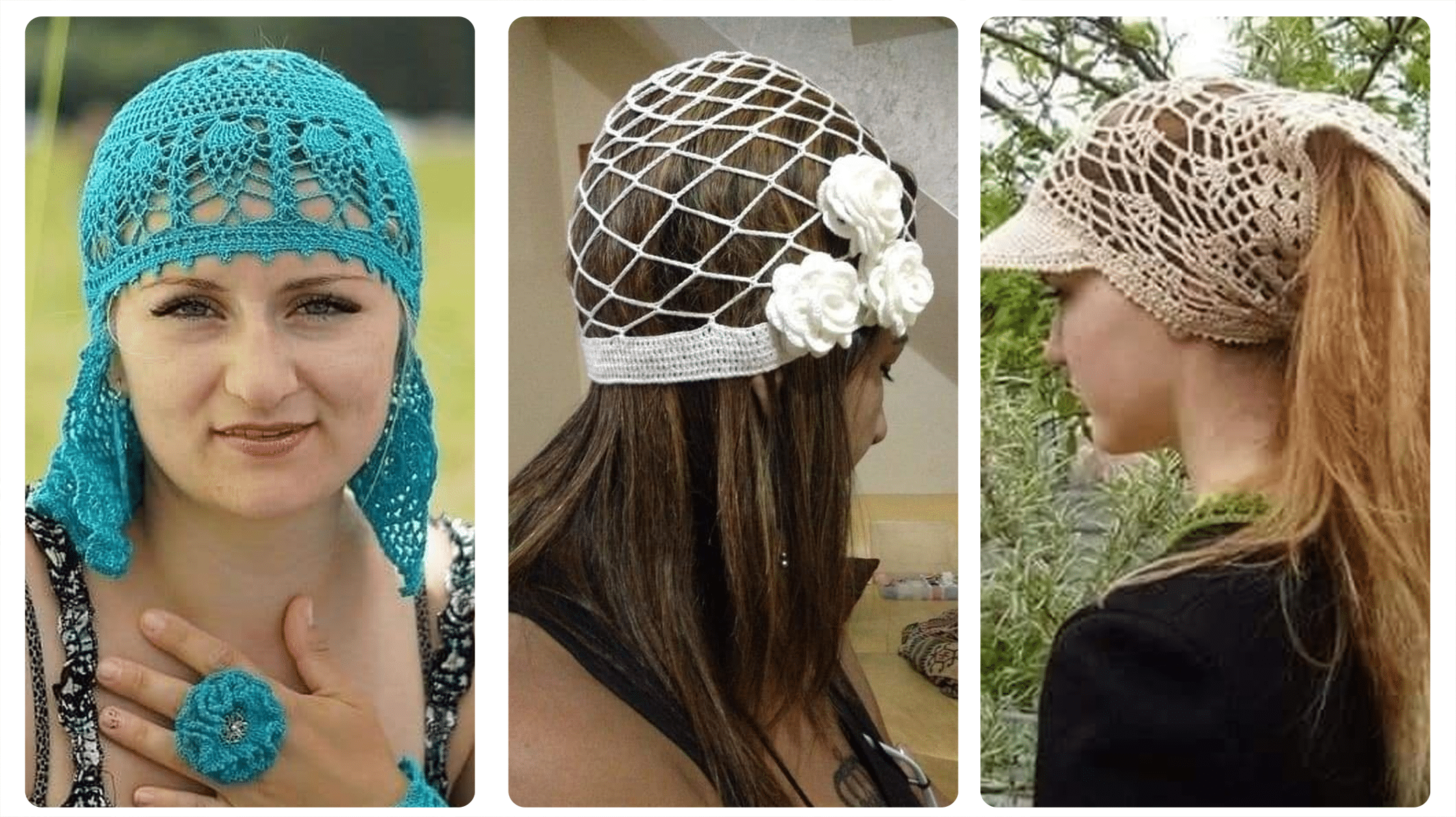 Ideias Criativas com Bandanas de Crochê: Estilo e Versatilidade em um Acessório Clássico!