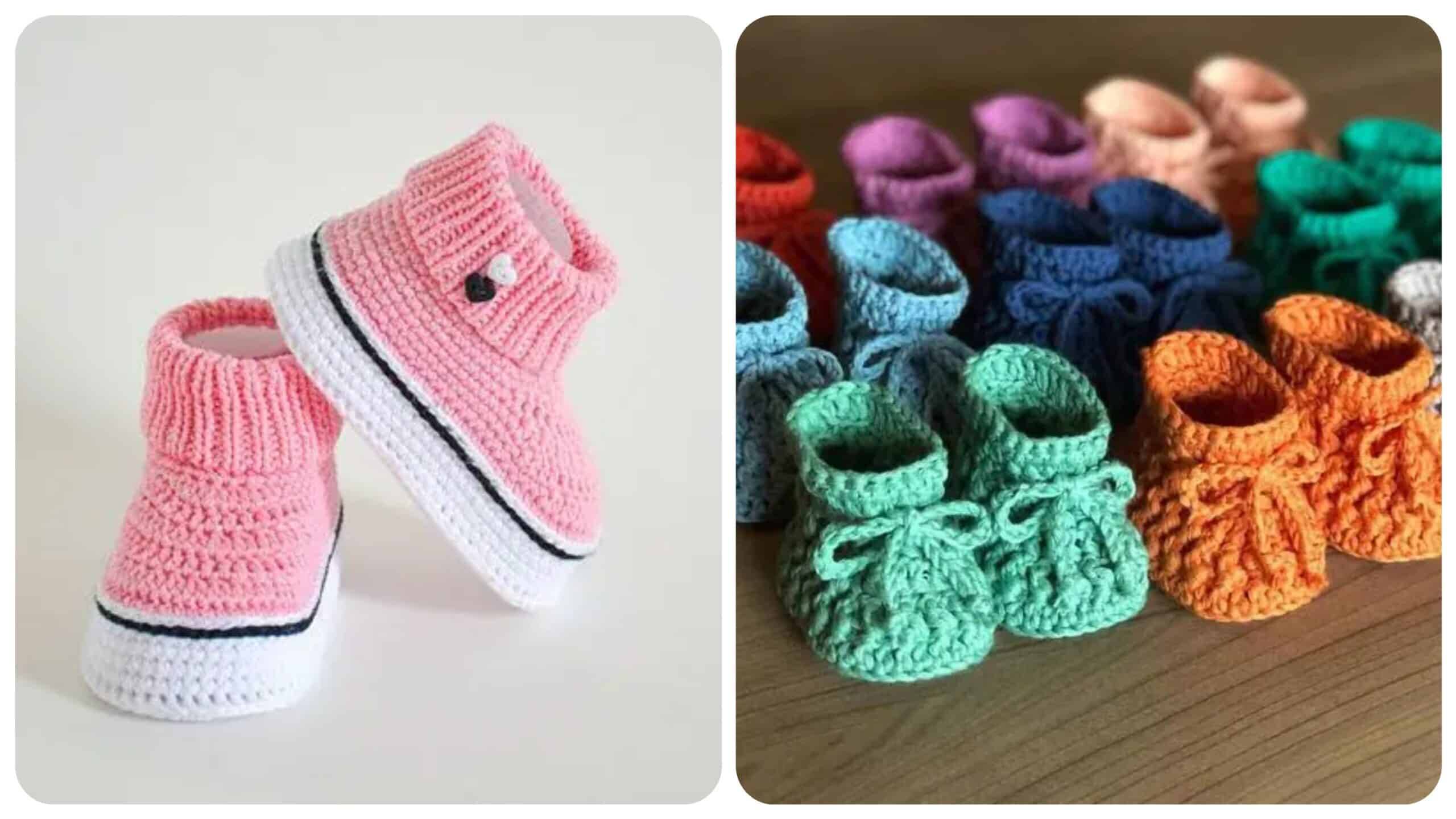 Sapatinhos Simples de Crochê Infantil com Gráficos e Vídeo para Iniciantes