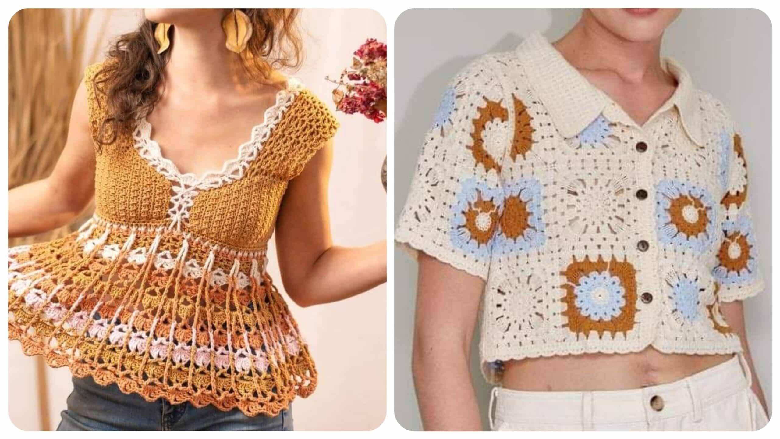Crochê Moderno: Camisas e Blusas de Crochê Femininas – Elegância Artesanal com Toque Atual