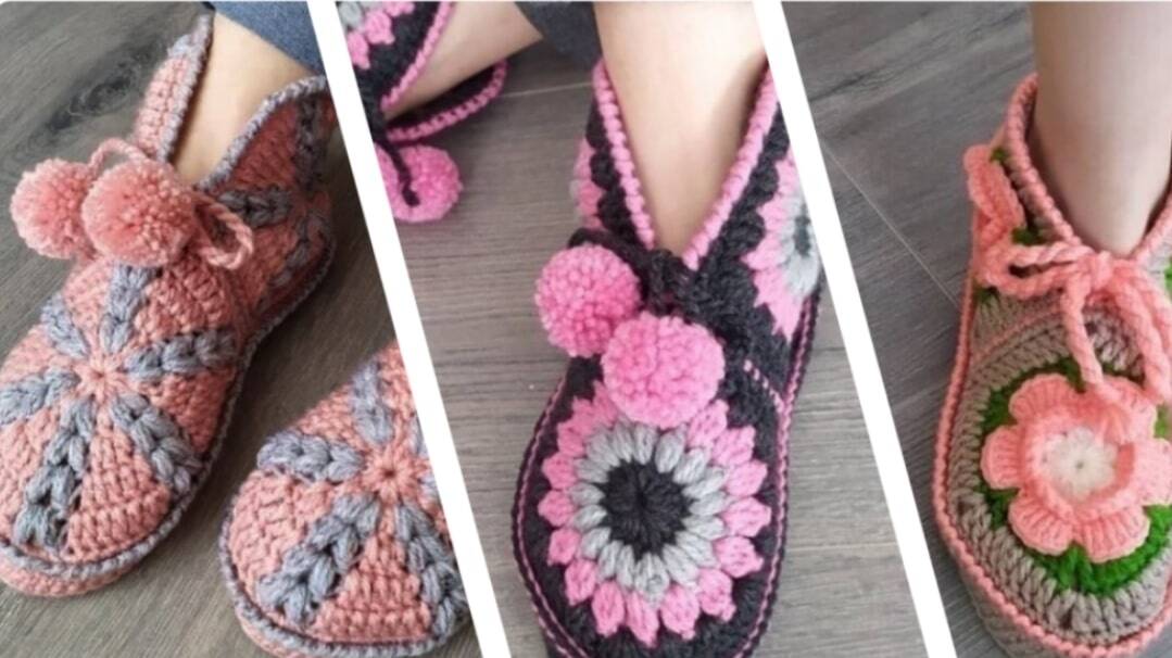 Crochê Criativo: Transforme Motivos Hexagonais em Sapatinhos Encantadores