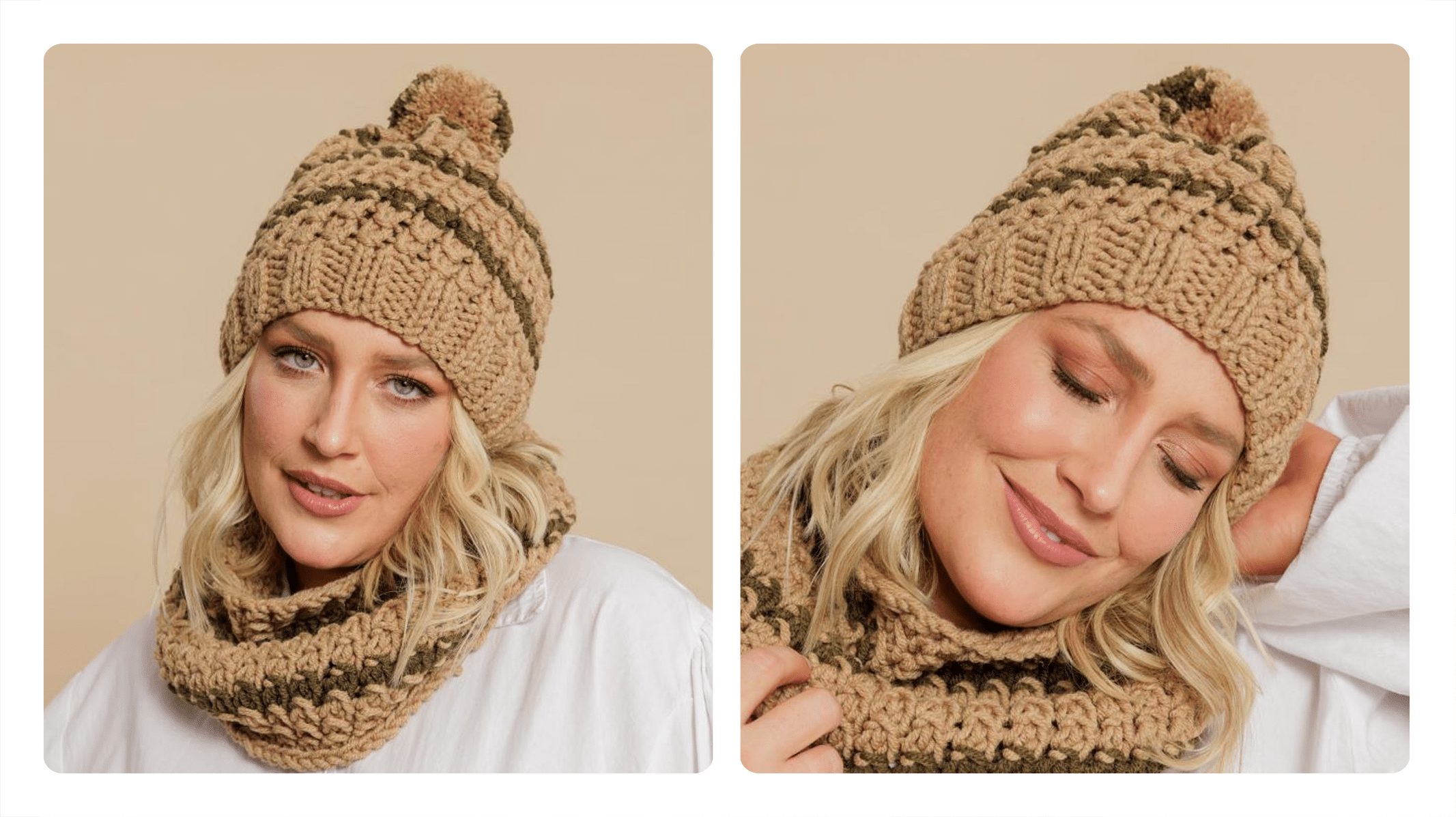 Conjunto de Tricô Gola e Gorro Paquera: Elegância e Conforto para o Inverno