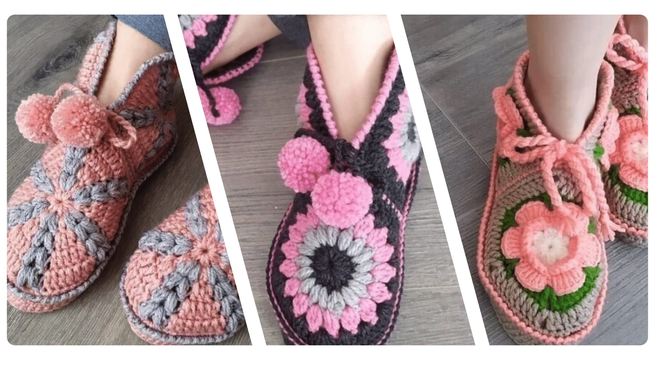 Crochê Criativo: Sapatinhos com Motivos Hexagonais
