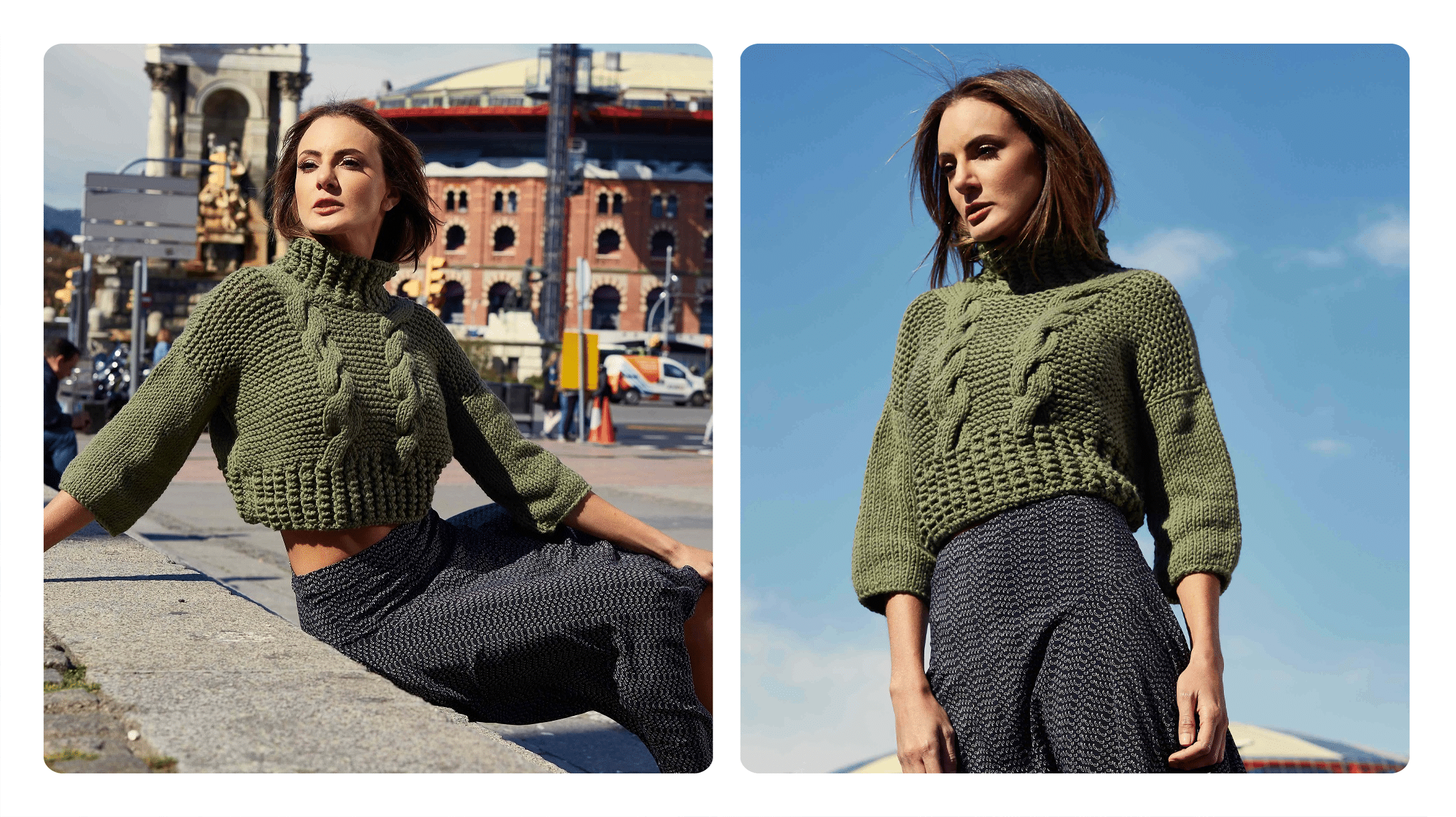 Cropped de Tricô Militar Urbano: Modernidade e Estilo em uma Só Peça