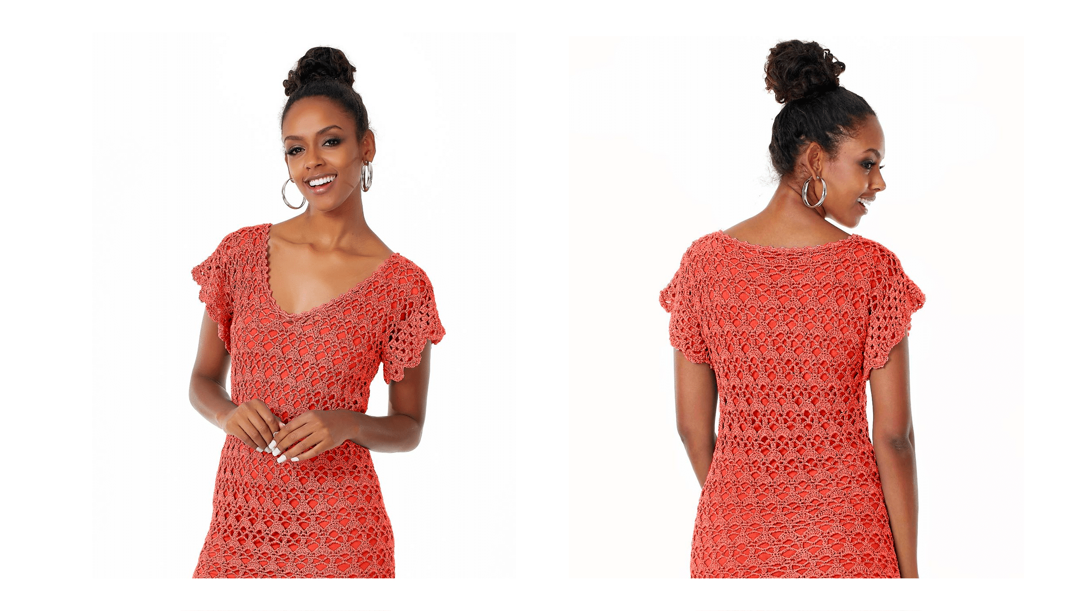 Receita Vestido de Crochê Coral Vivo
