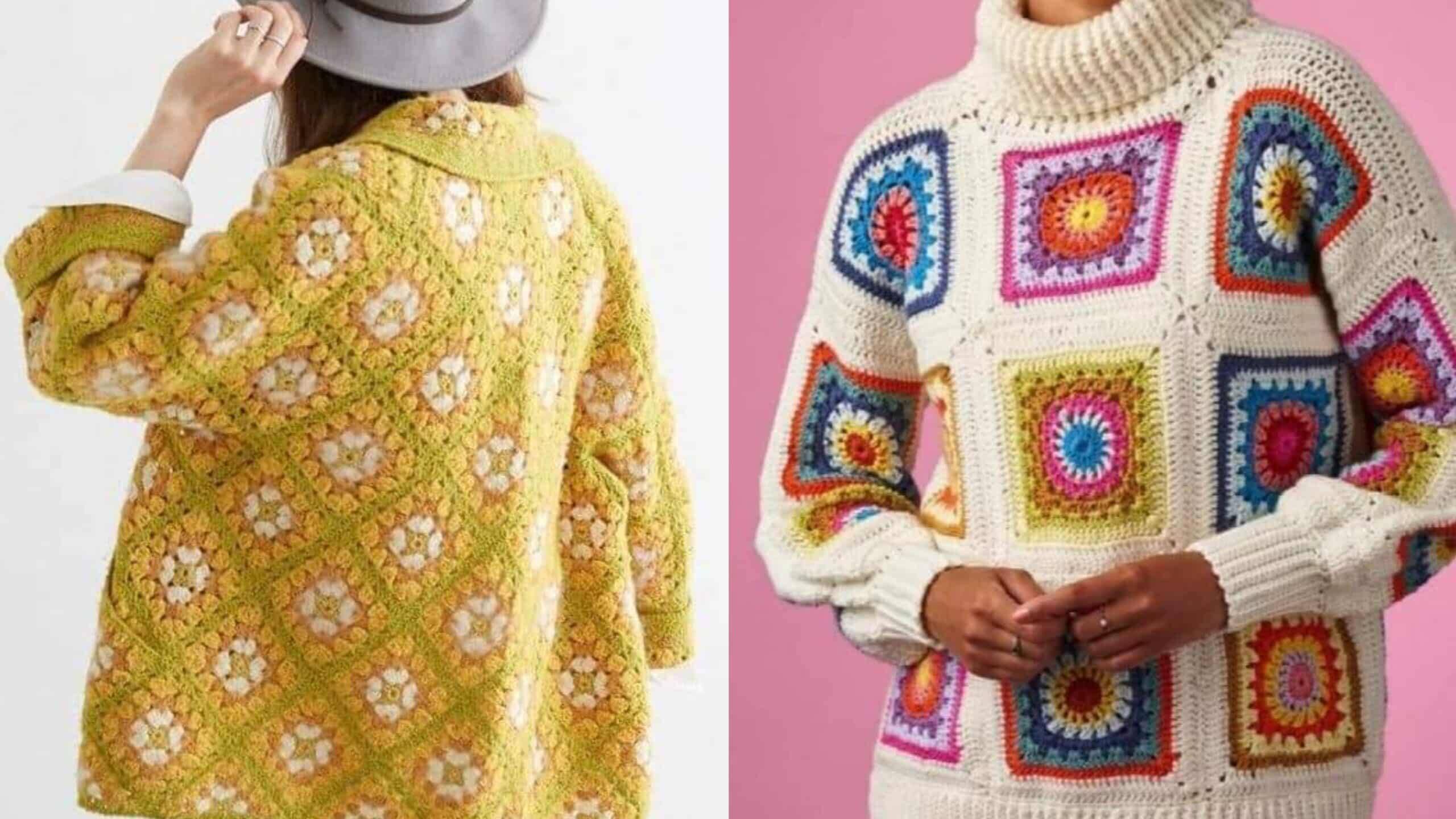 Casacos de Crochê com Square: Estilo e Versatilidade em Peças Únicas com Gráficos